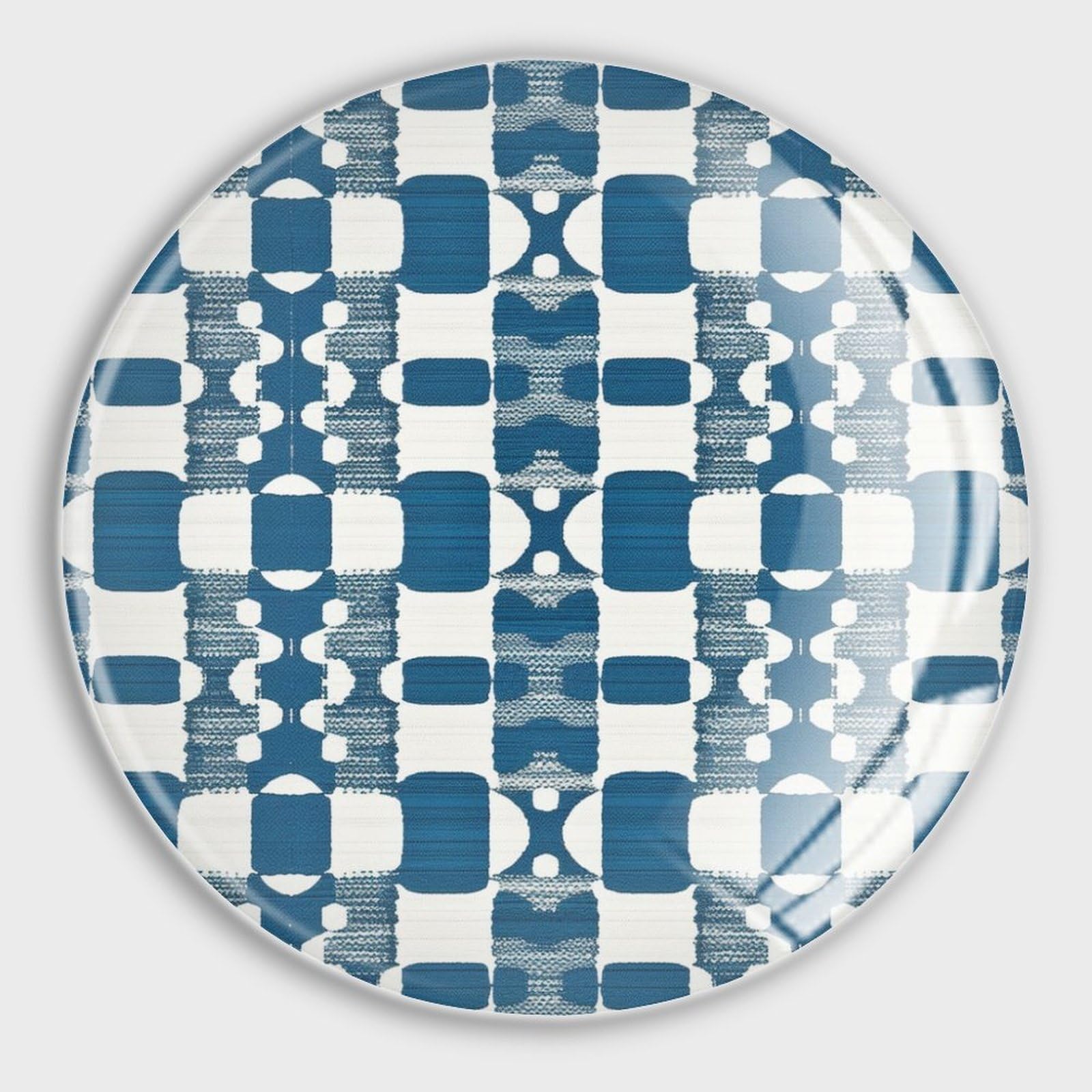 Imanes geométricos azules de vidrio para refrigerador, imanes fuertes de estilo chino, imanes divertidos de lujo, decoración de refrigerador para cocina, taquilla, oficina, pizarra blanca,