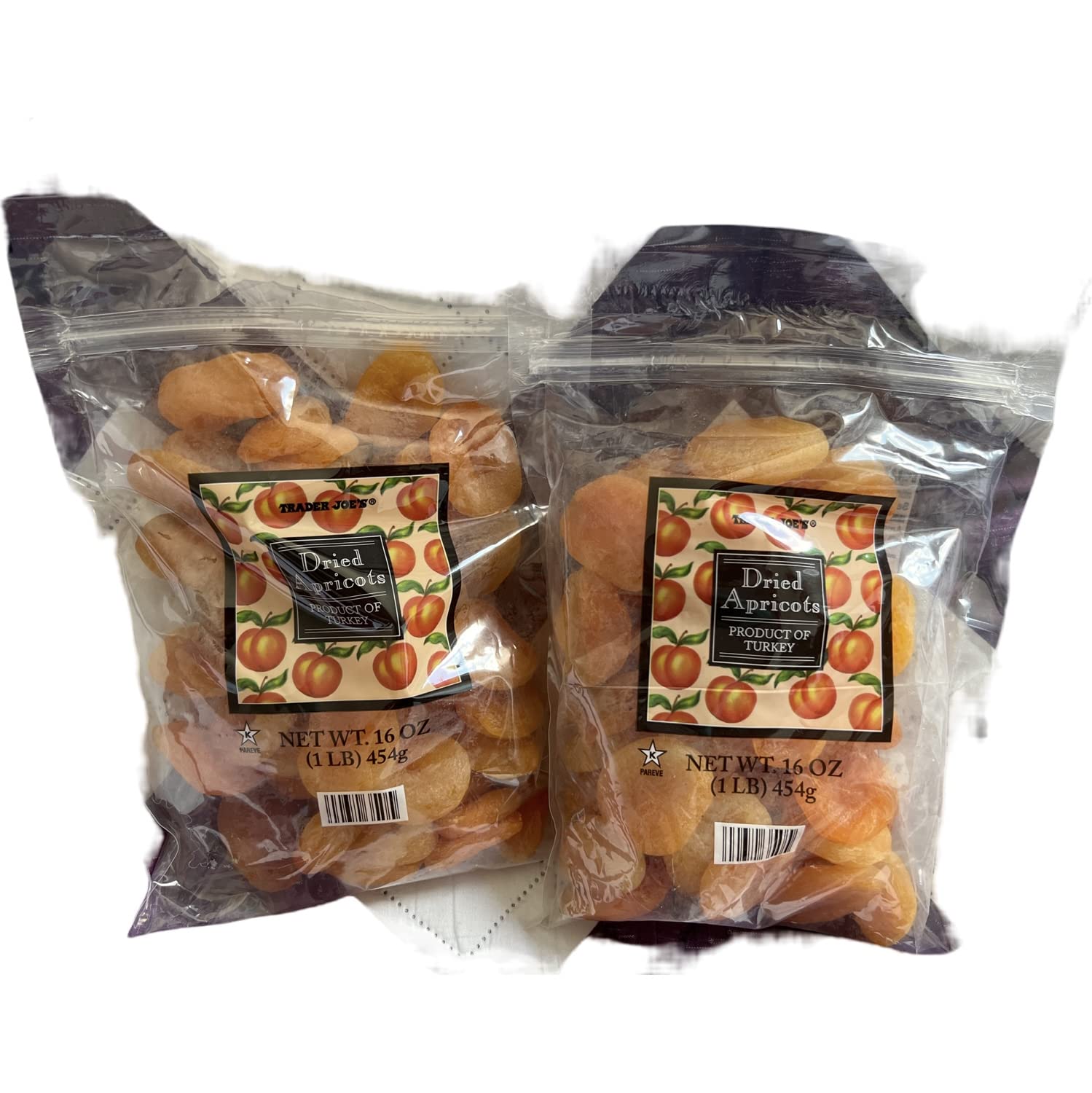 Amazon.com: 2 Packs Trader Joe's Dried Apricots 1 Lb Bags