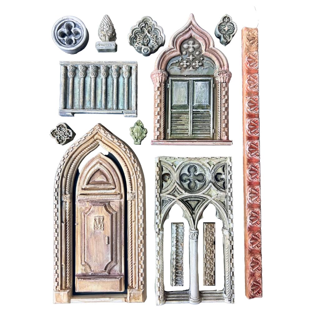 Stamperia - Silicon Mould A5 for Scrapbooking, Bullet Journals and More, Non-Stick Surface, Suitable for Air-Dry Clay, Resin and More, Perfect for Crafts & Gifting (Venice, City of Art - Architecture)