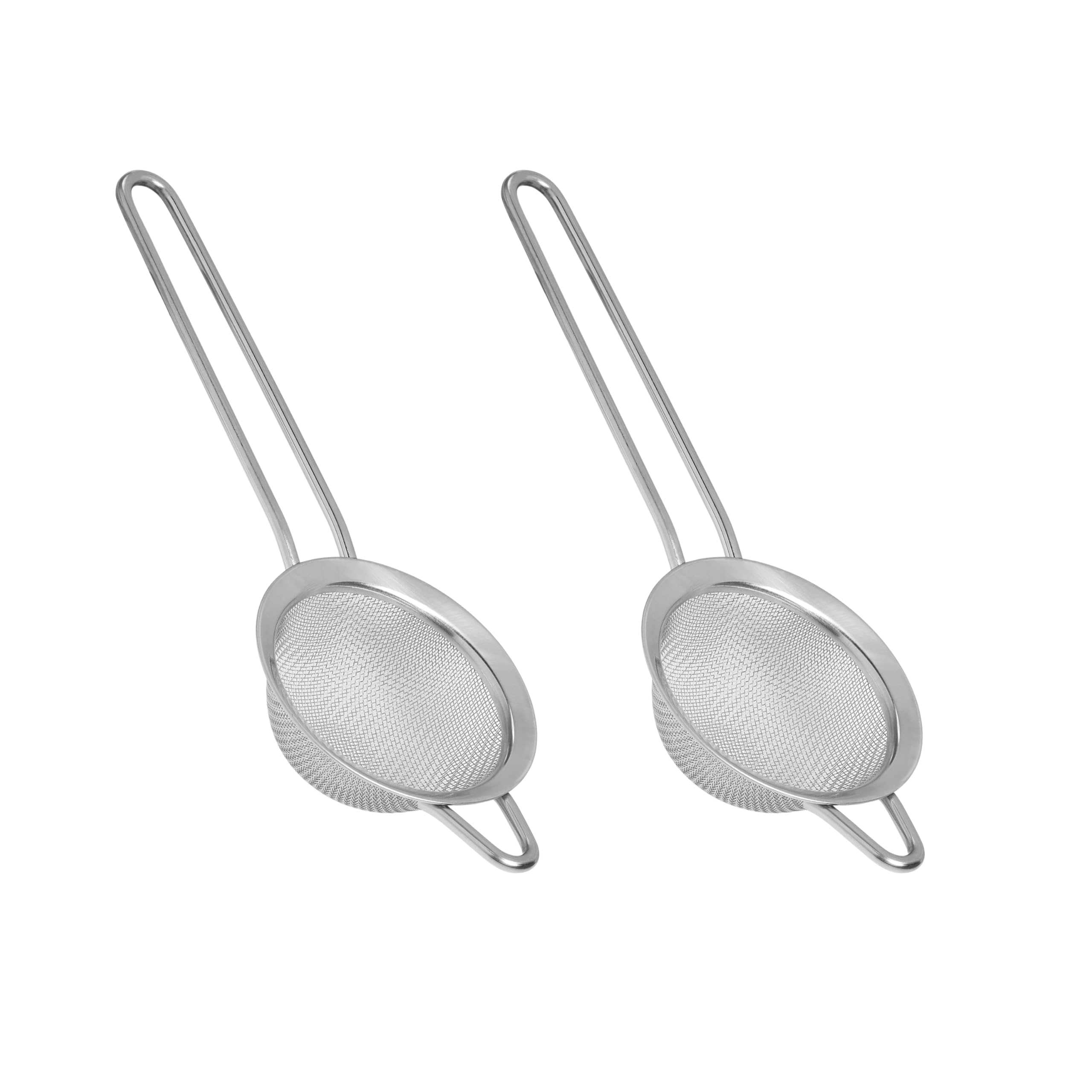 Tala 8cm Stainless Steel Sieve Set Pack of 2, Fine Mesh Kitchen Strainers for Flour, Icing Sugar, Tea & Baking, Durable, Rust-Resistant Mini Sieves