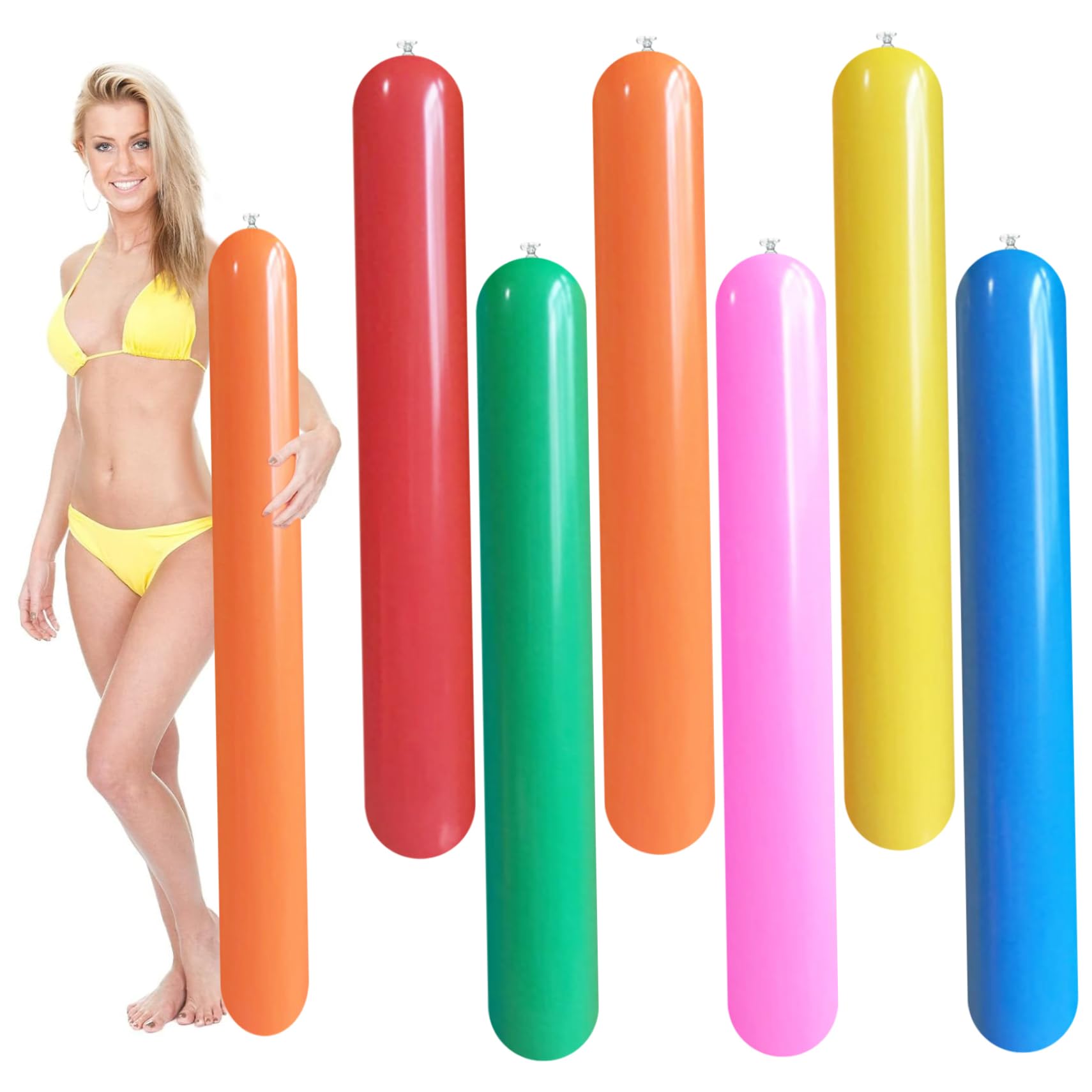 Noodle Piscina Gonfiabile, Piscina da 6 Pezzi Pols PVC Blow Up Noodles da Nuoto 41.3 '' Piscina Grande Piscina Bulk Piscina Galleggiante Giocatto di Acqua Giocattolo Giocattolo