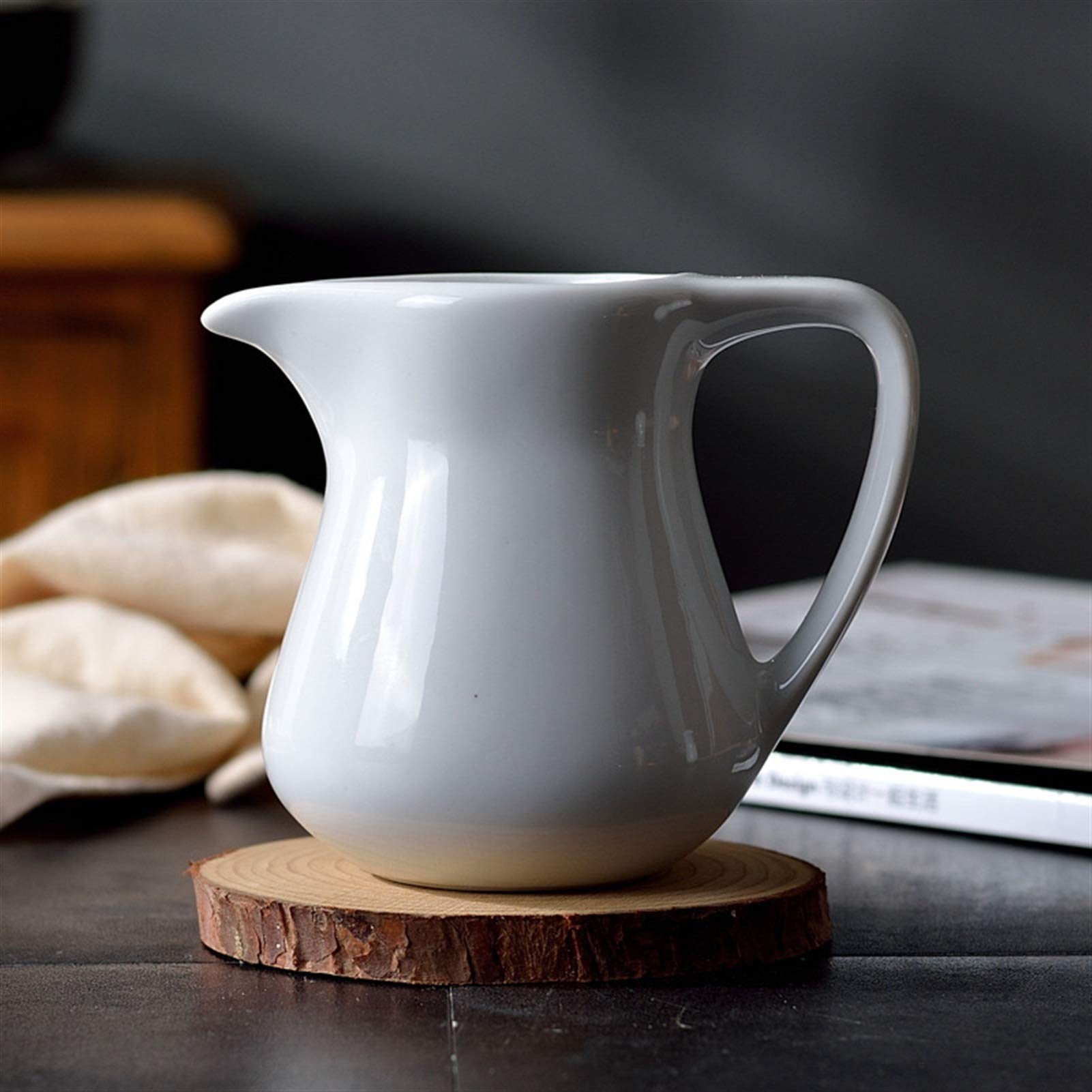 100/200ml vente chaude céramique blanche mini-lait pichets café cafetière accessoires de café de café après-midi à thé de lait pichet tasse Pots à lait (Color : 200ML)
