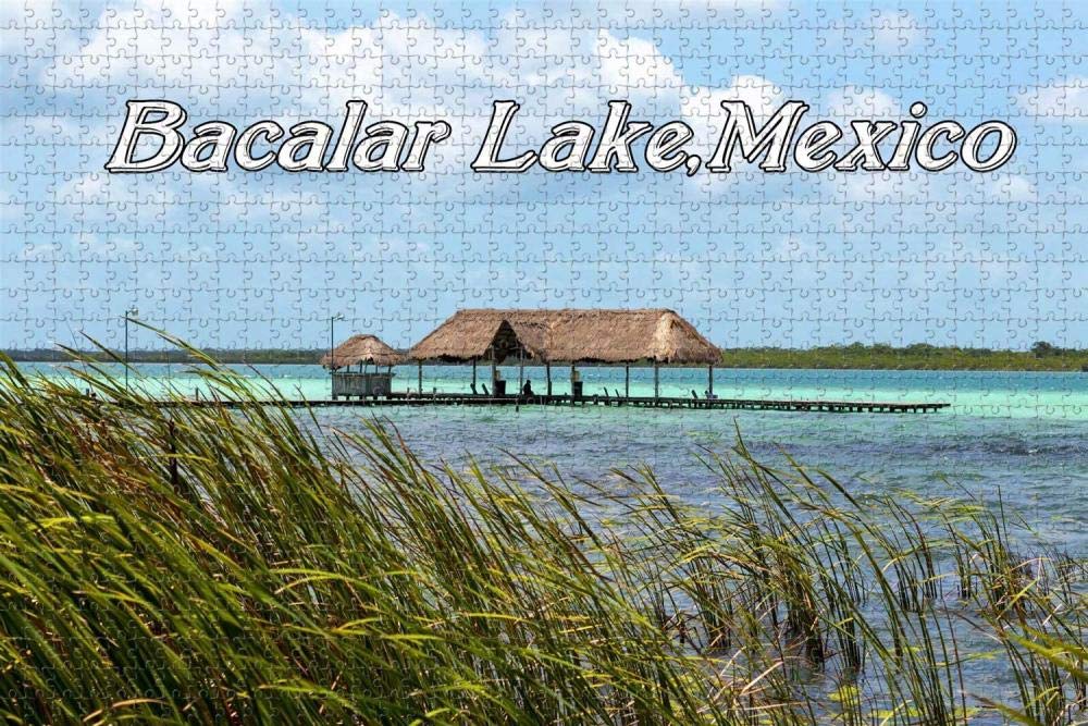 Jigsaw Puzzle for Adults Bacalar Lake Mexico Puzzle 1000 Piece Wooden Travel Souvenir Gift