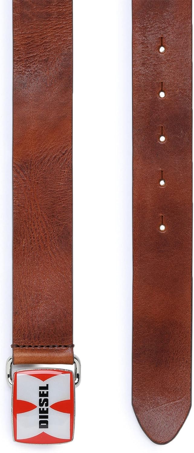 Amazon | [Diesel] (ディーゼル) メンズ エナメルロゴバックル レザー