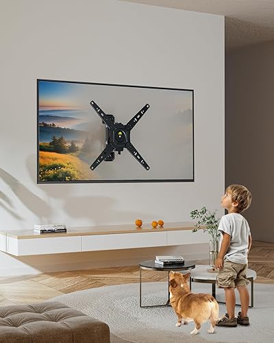 Miniatura 9 de FORGING MOUNT Soporte de pared giratorio para televisores de 13 a 49 pulgadas, soporte de pared extensible vertical y horizontal, soporte de TV para