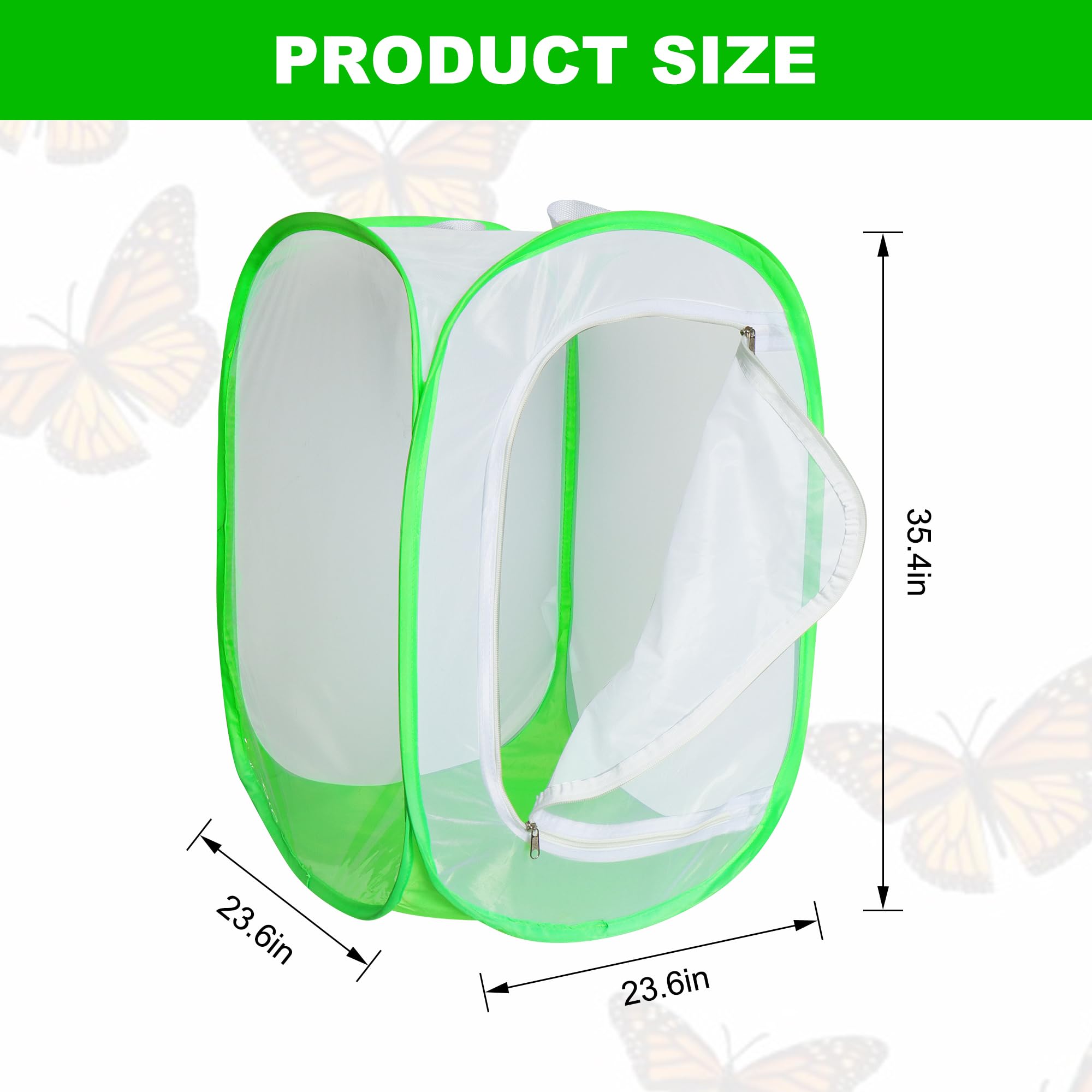 Großer Monarch Schmetterling Raupe Lebensraum Zusammenklappbar Wiederholbarer Insektenkäfig