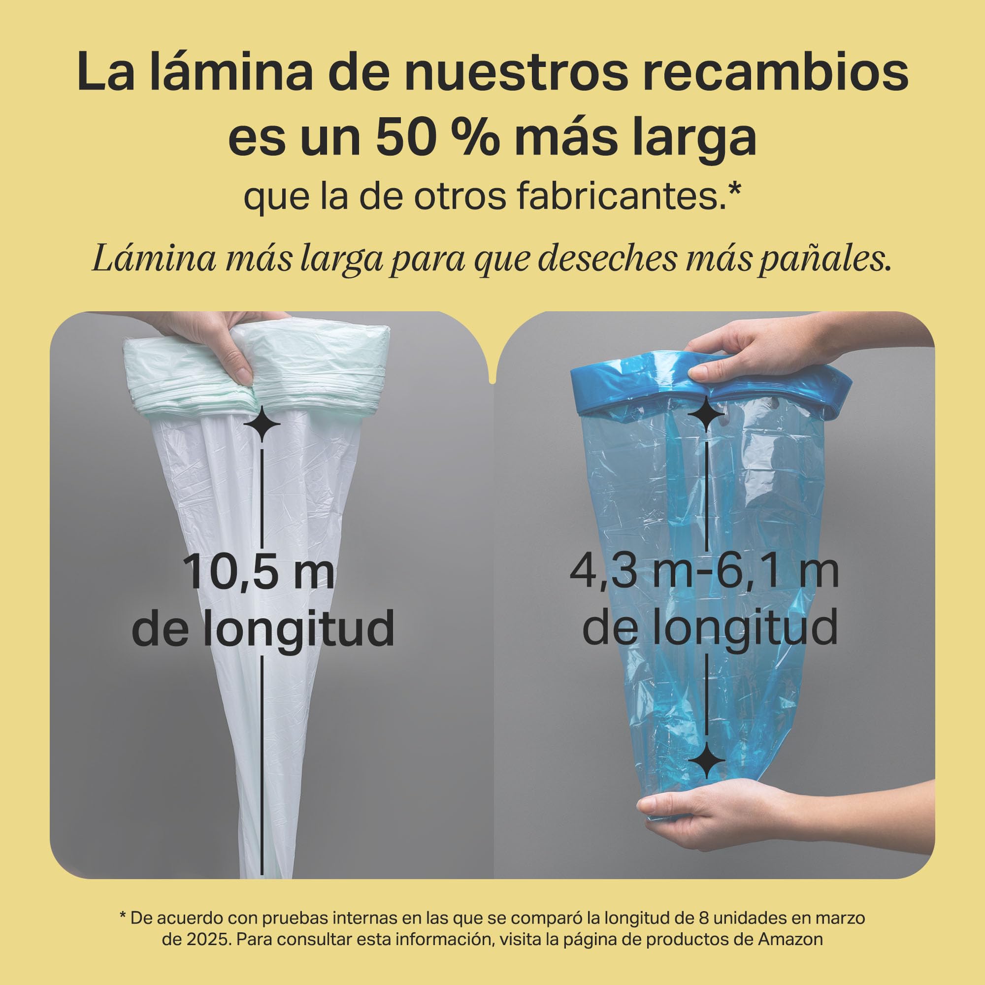 Tommee Tippee Bolsas de recambios para contenedor de pañales Twist & Click, Pack de 18 láminas multicapas antibacterianas* de 10,5 m para recambios Twist & Click, 18 x 10,5 m