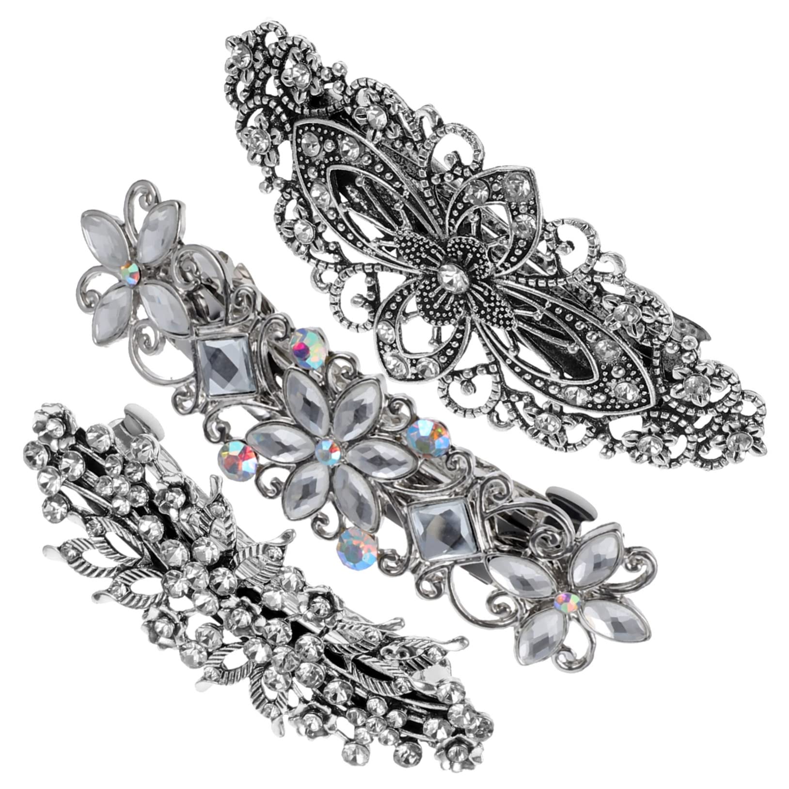 Healeved 9piezas Clips De Pelo De Diseño De Rhinestone Accesorios De Barrette Elegantes Para Mujeres Horquillas Retro y Modernas