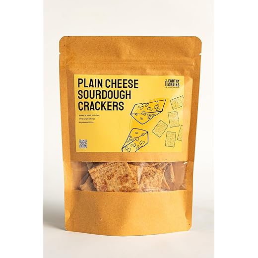 Earthy Grains Whole Wheat Crackers Cheese Flavour