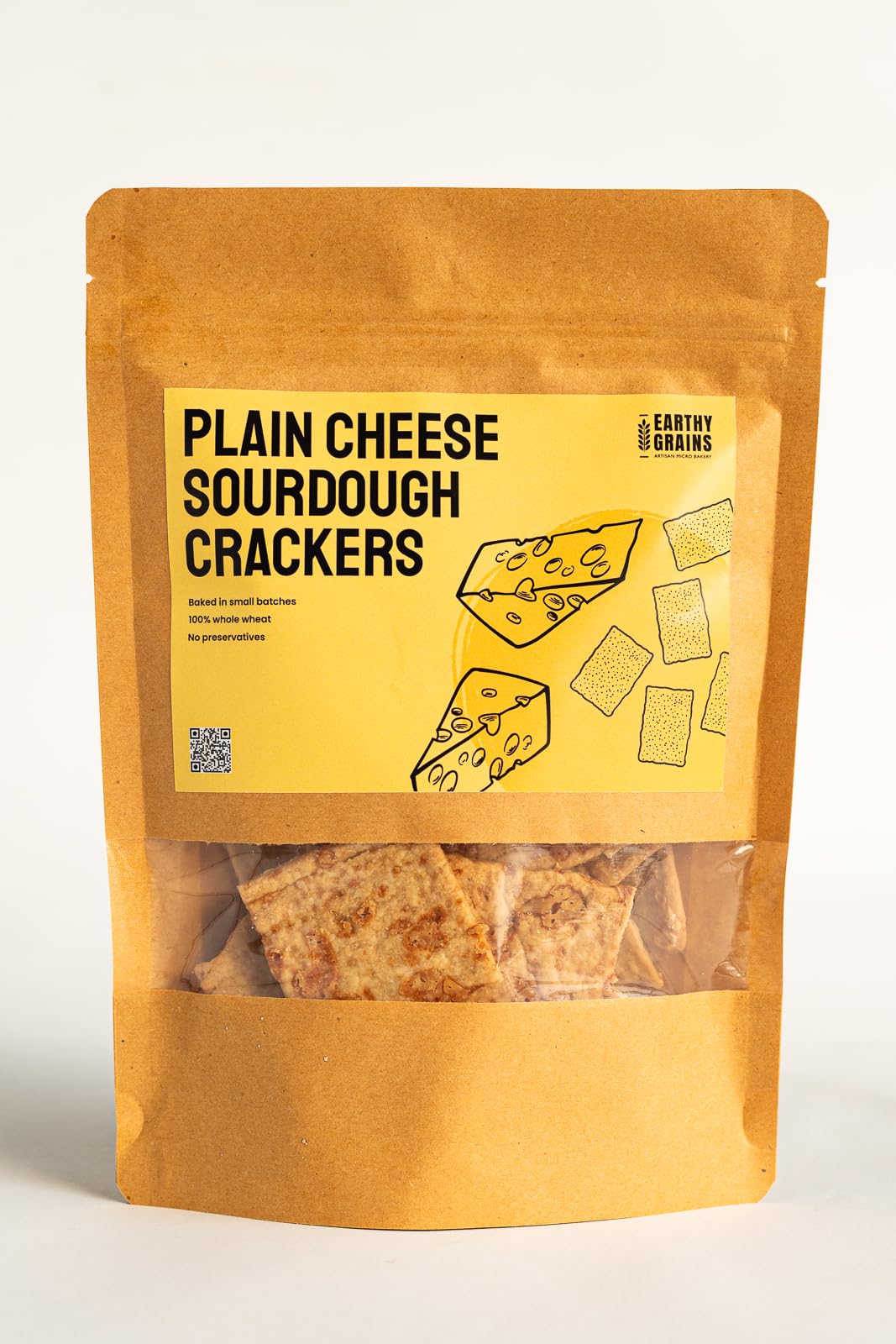 Earthy Grains Whole Wheat Sourdough Crackers, Cheese Flavour, Handmade, Preservative-Free-picture-26