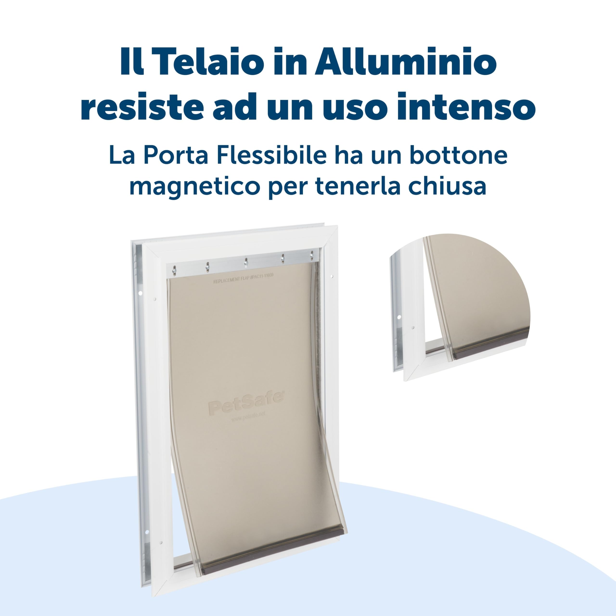 PetSafe Porta per Animali in Alluminio, Design Durevole, Facile da Installare, Guarnizione Resistente alle Intemperie, Per Più Animali, XL