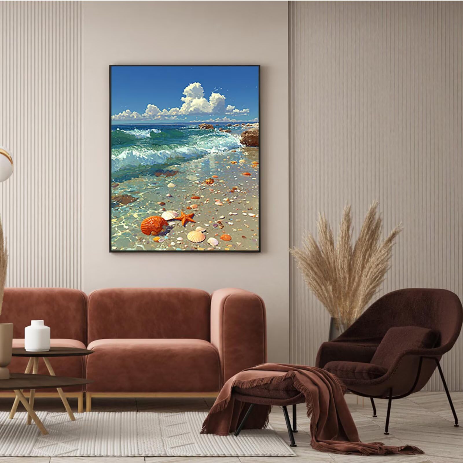 Malowanie numerami dla dorosłych plaża, krajobraz malarstwo cyfrowe zestawy dla dzieci, DIY kreatywne hobby zestawy dla dorosłych początkujących, malowanie według numerów pędzlami i pigmentem