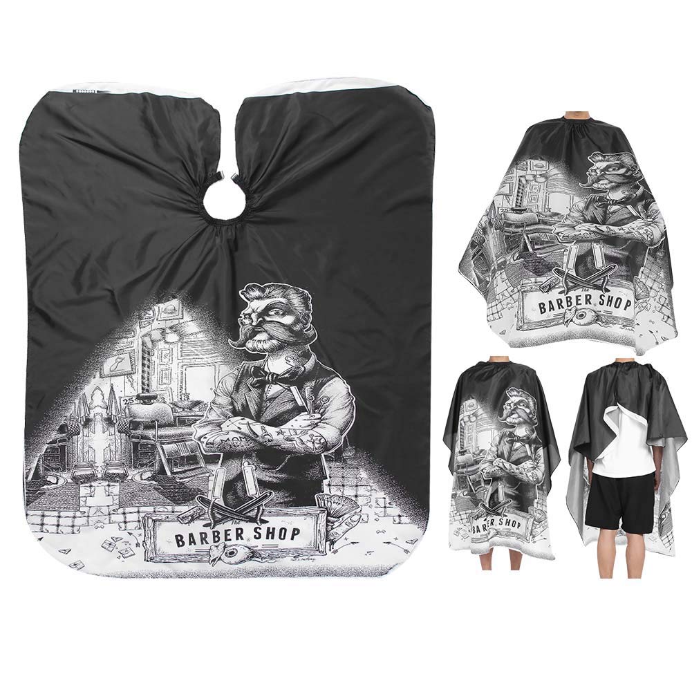 Salon Cape, antiestático Barber Wrap Impermeable Nylon Fabric Delantal de corte Salon Haircut Cape Gown para salón de belleza y peluquería Hair Cutting