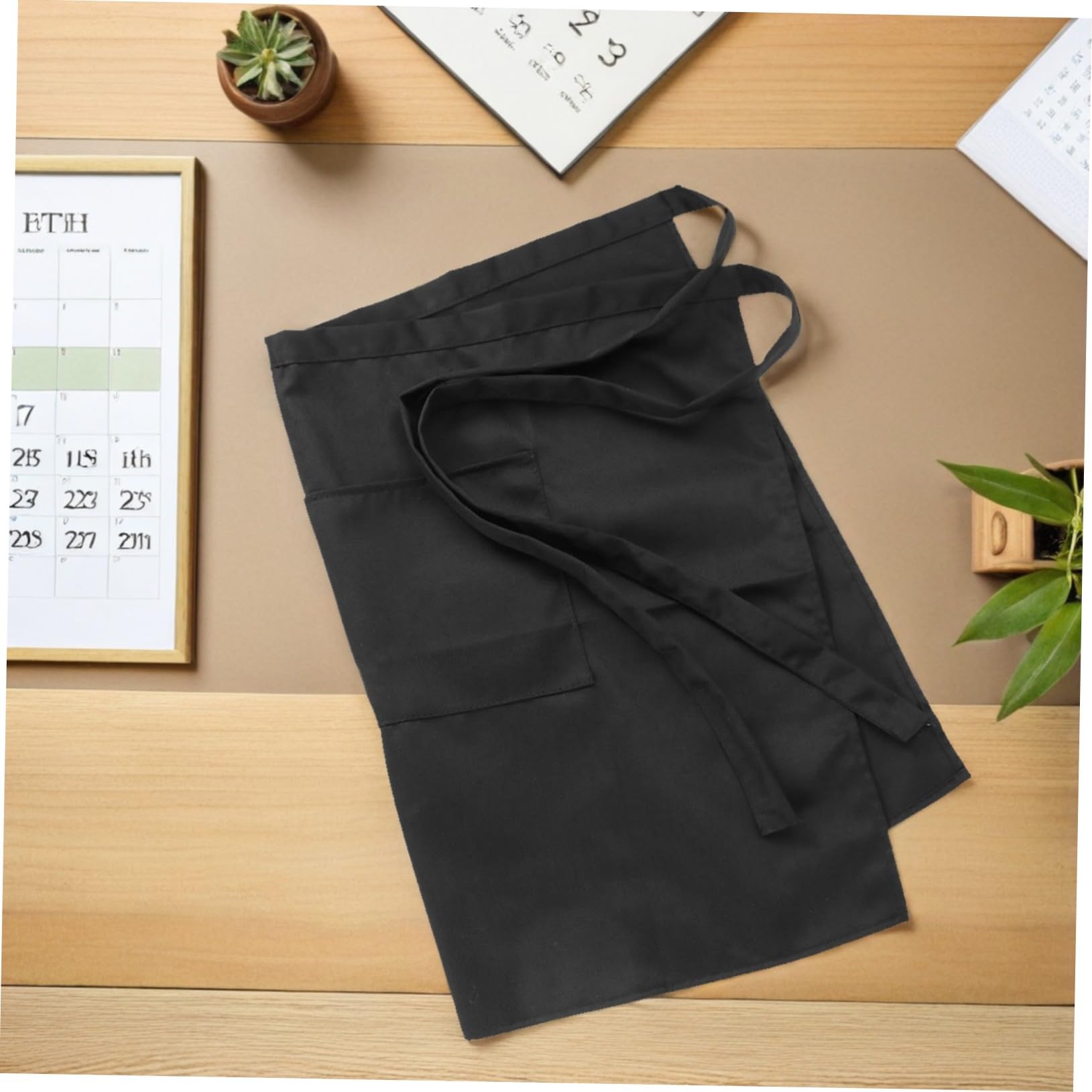 6 Piezas Delantal Corto de Cintura con Resistentes Manchas para Cocina y Barbacoa Diseño Unisex para Cocina y Servicio