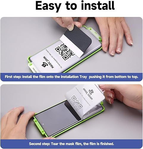 Miniatura 3 de MAGIC JOHN Paquete de 2 protectores de pantalla para Samsung Galaxy S21 Ultra material de película de cerámica no vidrio de 6.8 pulgadas, 100%