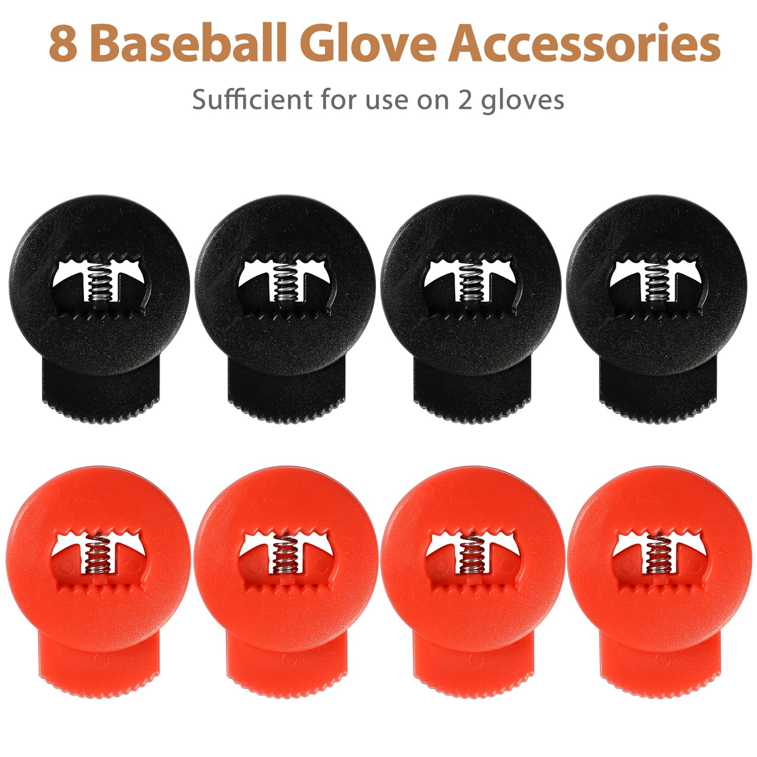 Lot De 4 Clips GloveLock Pour Gants De Baseball/softball - Couleur Horween