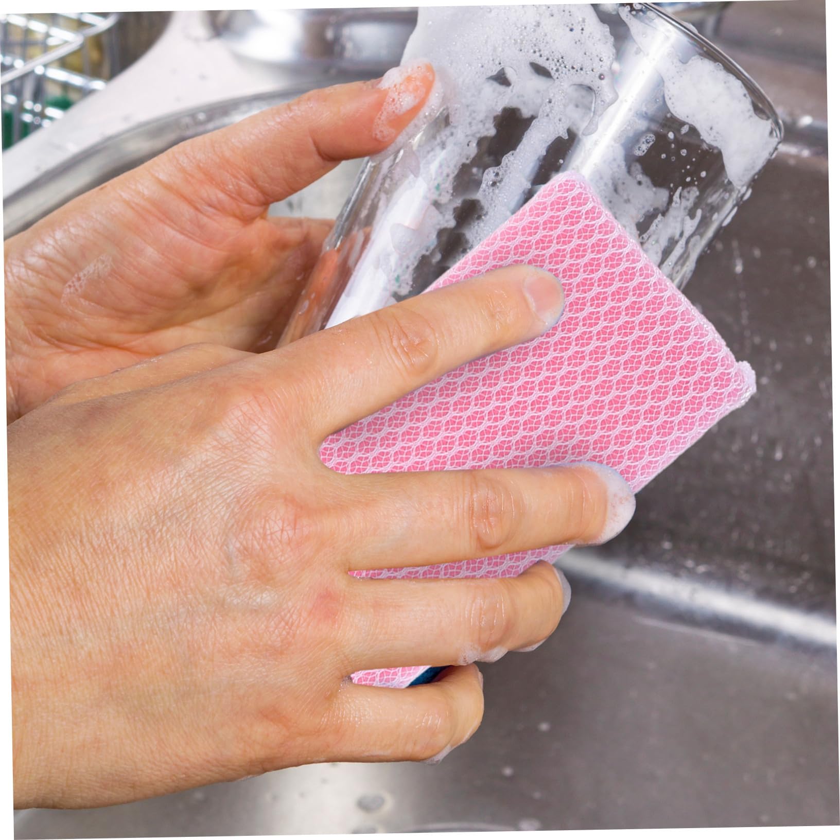 TOYANDONA 30 Pezzi Spugne da Cucina per Lavapiatti Impugnatura Ergonomica in Nylon, ad Alta Densità e Resistenti allo Sporco la Pulizia della Cucina Colore Casuale