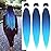 Blue Braiding Hair Pre Stretched Synthetic Hair for Braiding Fake Hair Braiding Blue