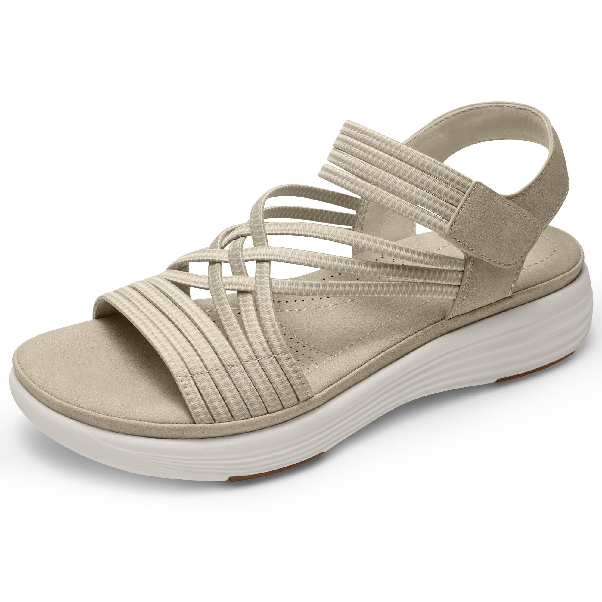 Vilanva Women's Comfortable Walking Sandals with Elastic Strap