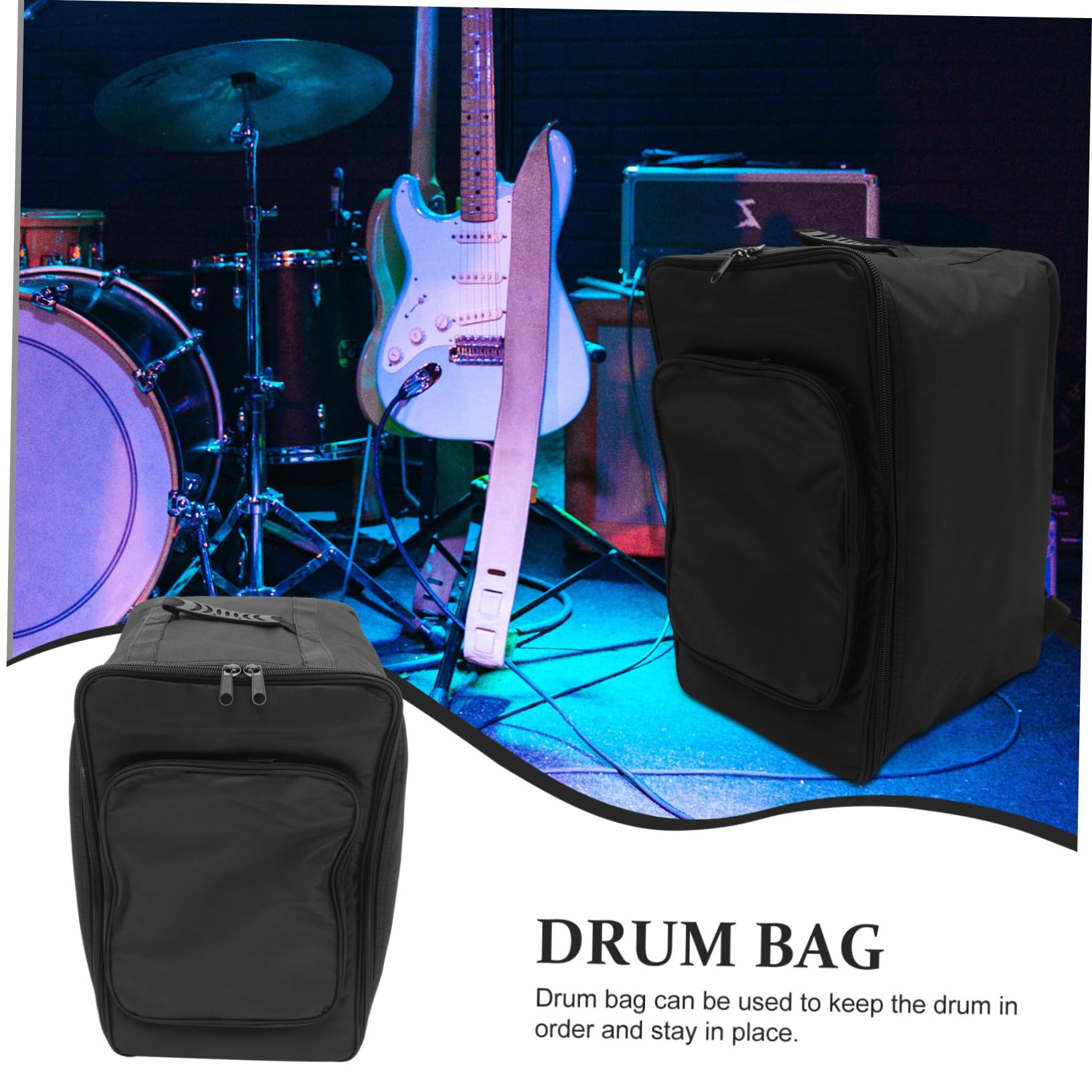 Mochila para Batería de Tela Oxford Almacenamiento para Tambores y Diseño Acolchado Negro para Transporte Cómodo Varios estilos