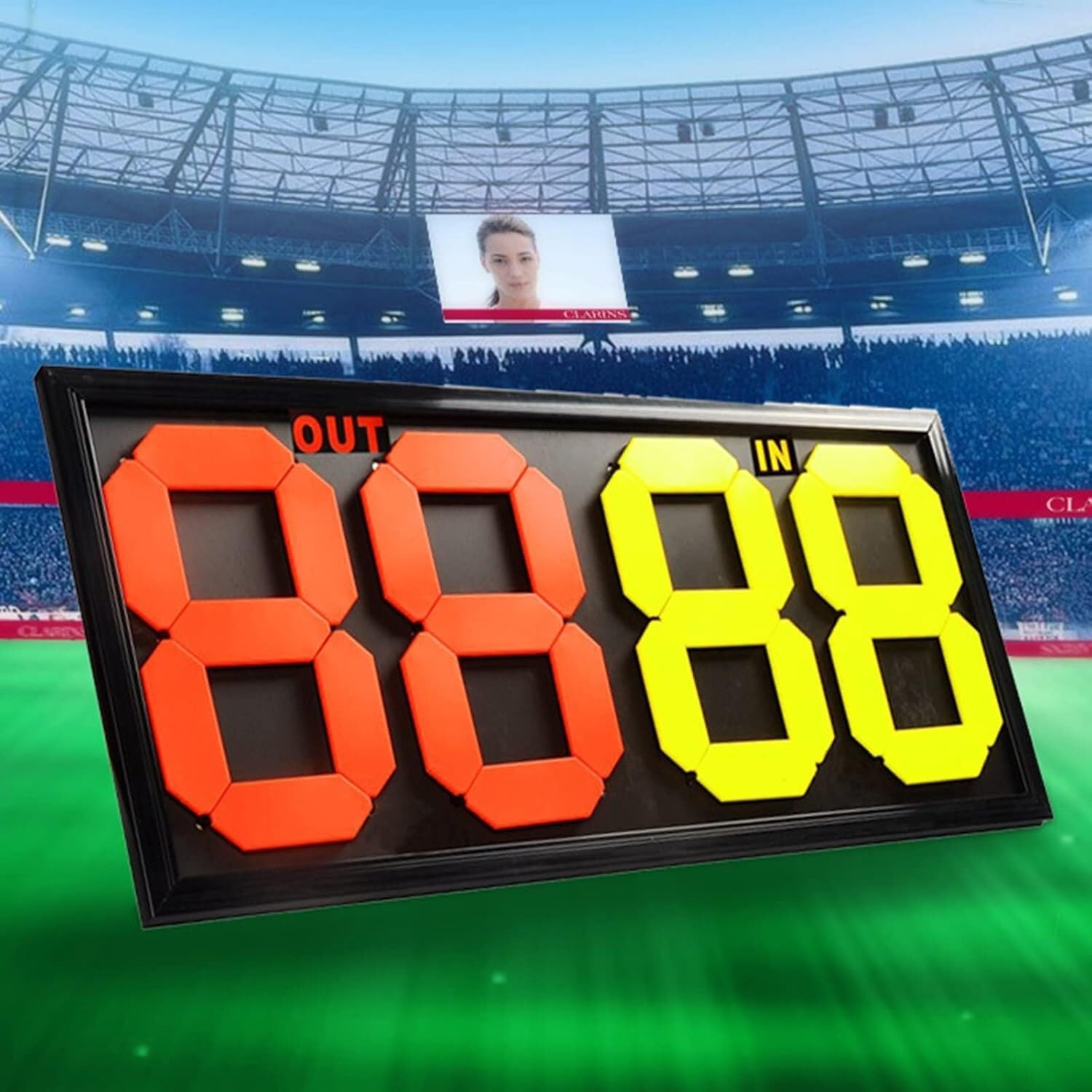 Tabellone Sostituzione Calcio Tabellone segnapunti Manuale, Carta Sostitutiva da Football a 2 cifre, for l'uso da Parte dei giudici di Gara Piastre di Ricambio per Il Calcio