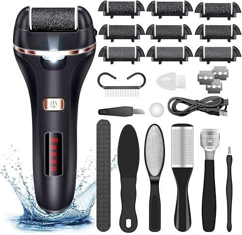 AdamPark Electric Callus Remover for Feet,Rechargeable Foot File Hard Skin