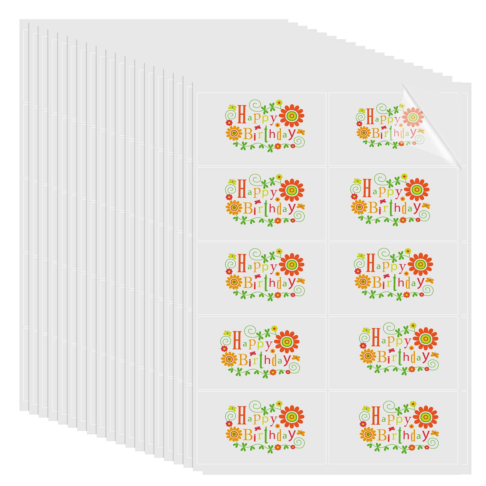 Buy 20 Pieces Clear Sticker Paper Printable Transparent Vinyl Sticker