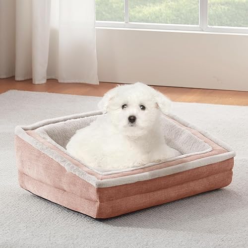Miniatura 11 de Sofá para gatos para mascotas, camas lavables para gatos de interior, sofá cama de apoyo para perros de felpa súper suave para cachorros y gatitos