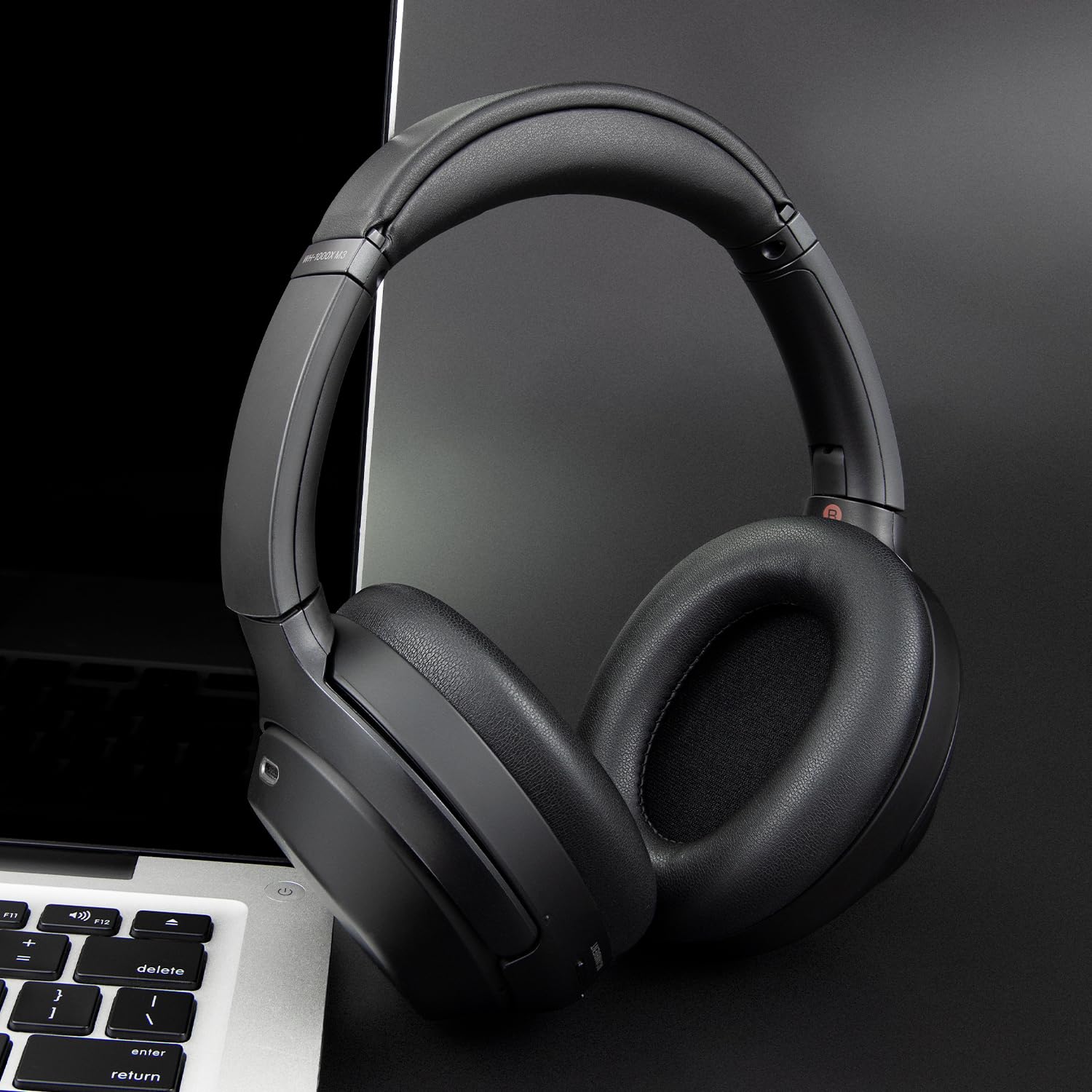 SOULWIT Kit di Ricambio Cuffie per Sony WH-1000XM3 (WH1000XM3): Cuscinetti Auricolari + Archetto, Parte di Riparazione per Cuscinetti Auricolari e Pad per Archetto-Nero