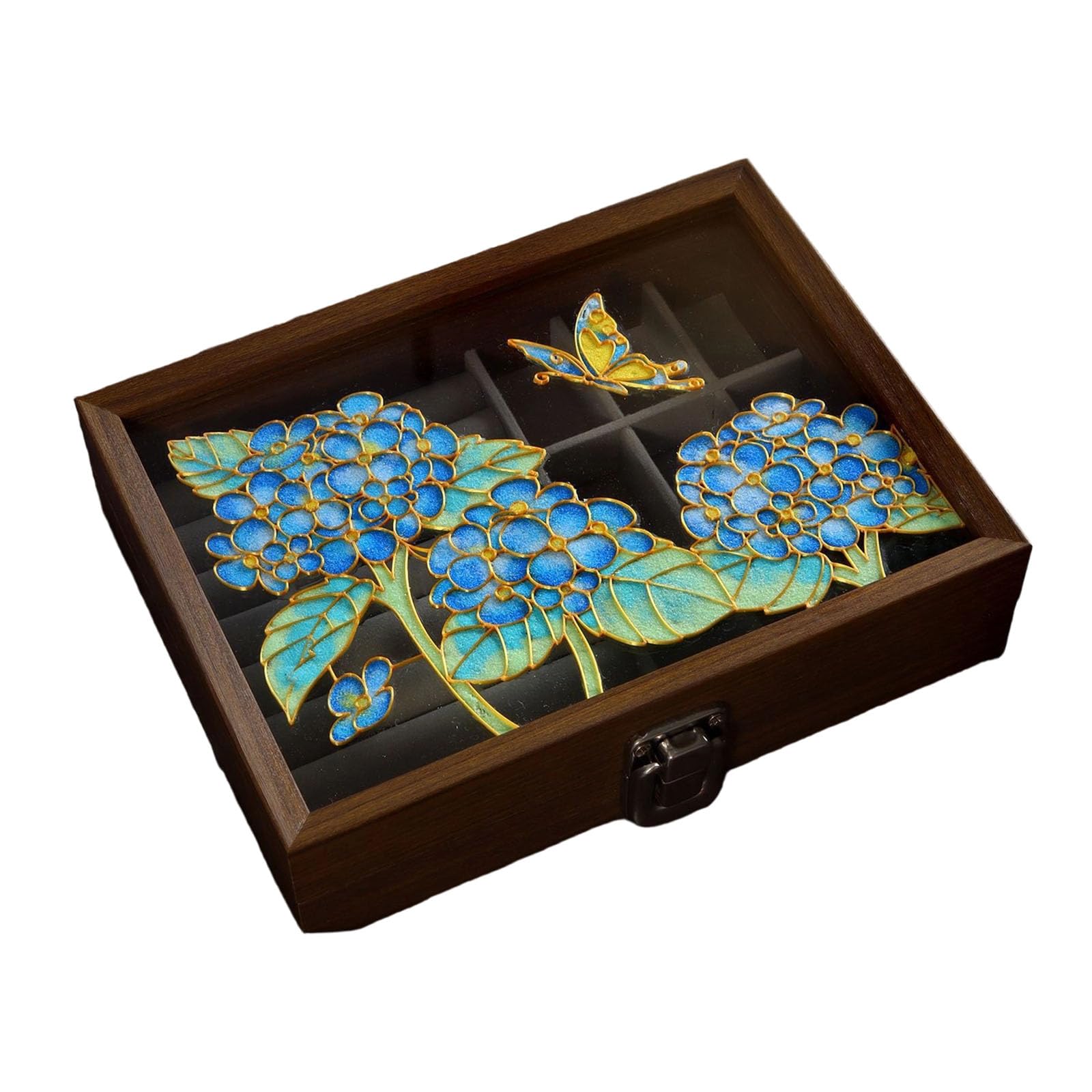 Set Fai-da-Te Scatola di Gioielli in Smalto cloisonné, Set Artigianale Tradizionale Senza Filigrana per Adulti, per Decorazioni Domestiche, Feste,4,20 * 15 * 5.2cm