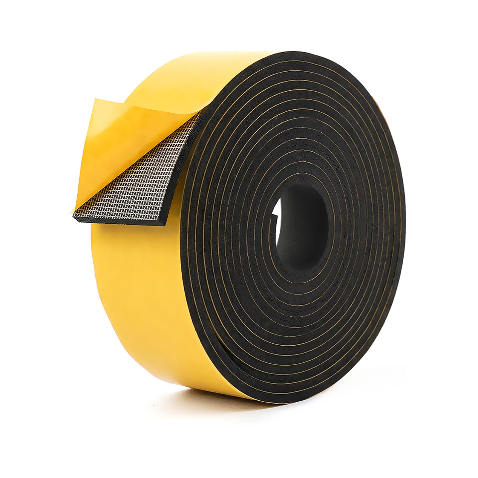 XLTBOMS 4 M Black Foam Rubber Tape,Self Adhesive Foam Strip - 50 mm Wide - Neoprene Tape Self Adhesive - 3 mm Thick,Anti-Vibration,Anti-Collision,SoundProof Gasket Seal for Door Window Car Furniture