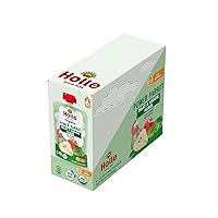 Vista 34 de Holle Bolsas orgánicas de comida para bebés, puré de plátano y llama para bebés con plátano, manzana, mango y albaricoque, (paquete de 6) bocadillos