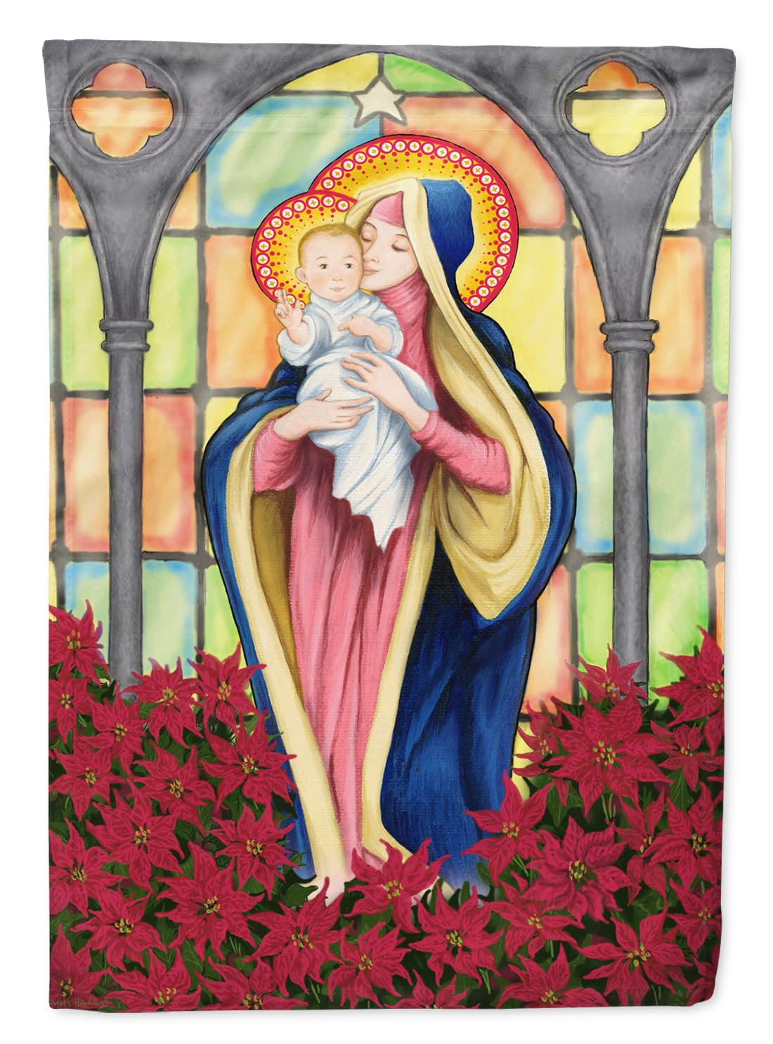 Drapeau Jésus le saint nourrisson en toile anti-UV pour remplacer les décors délavés