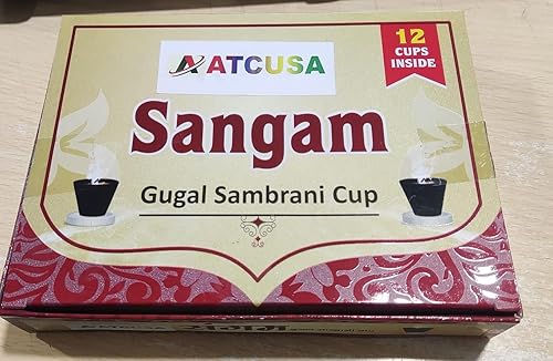 Miniatura 2 de Hawan Kund - Aro de incienso para meditación puja shudhi, 12 unidades, hecho de todos los ingredientes naturalesSambrani CopasSambrani Dhoop