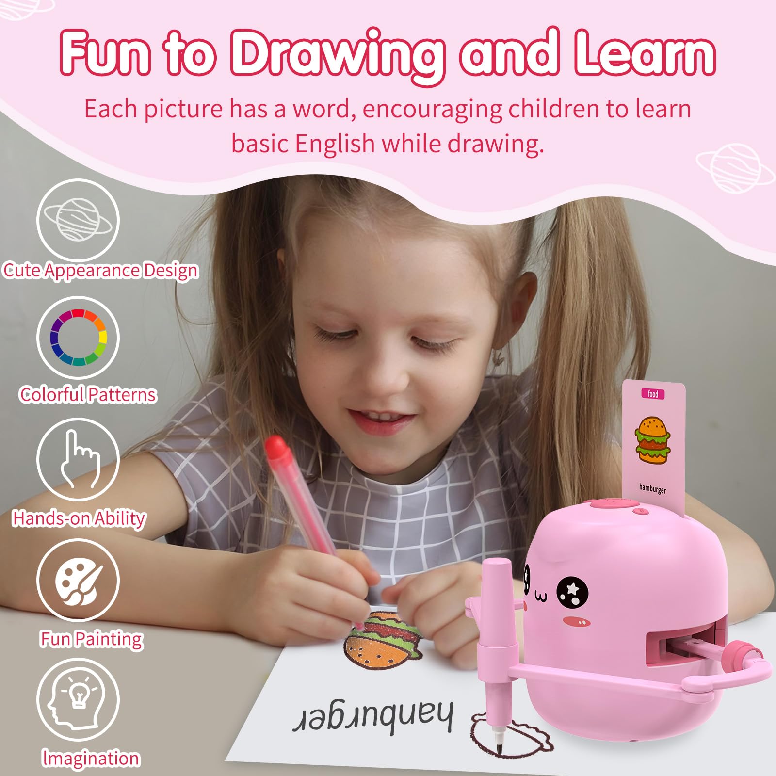 Kids Robot Interactive Drawing Robot, Educational Drawing Robot With ...