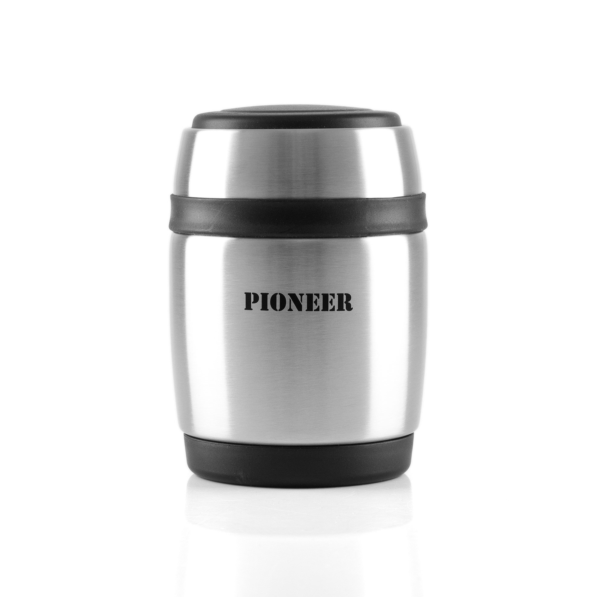 Pioneer Stainless Steel Vacuum Insulated Leakproof Soup/Food Flask With Spoon, 8 Hours Hot 24 Hours Cold, 380 Ml