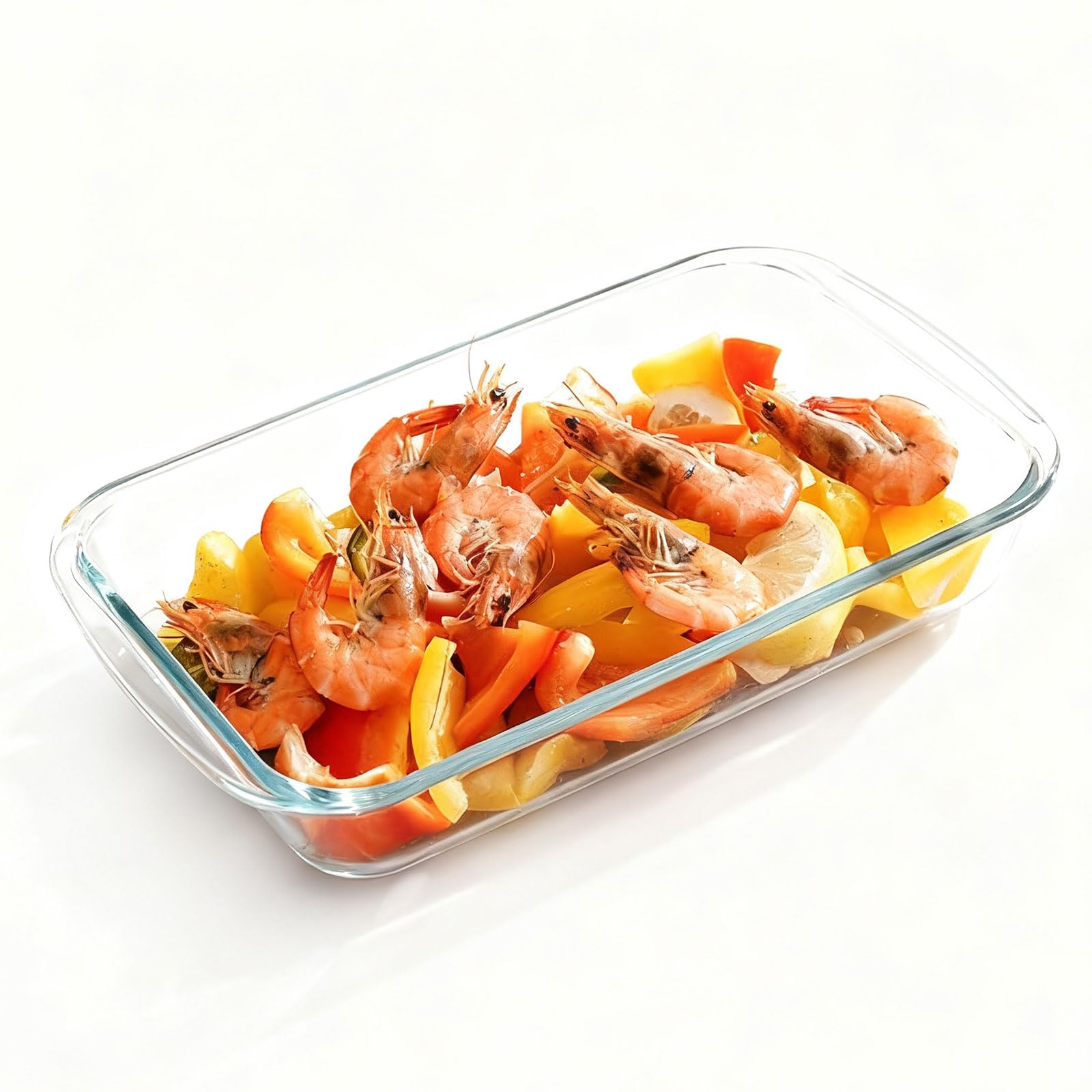 2.2 L Auflaufform Glas Mini Glas Lasagne Auflaufform mit Griff temperaturbeständig Rechteckige Glasform es Eignet Sich Zum Frühstück, Zu gegrilltem Fisch und Zu Salaten - 34,5 x 20,4 x 5,2 cm
