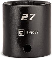 Vista 7 de Capri Tools Zócalo de impacto poco profundo, accionamiento de 1/2 pulgada, 6 puntos, métrico (0.984 in)