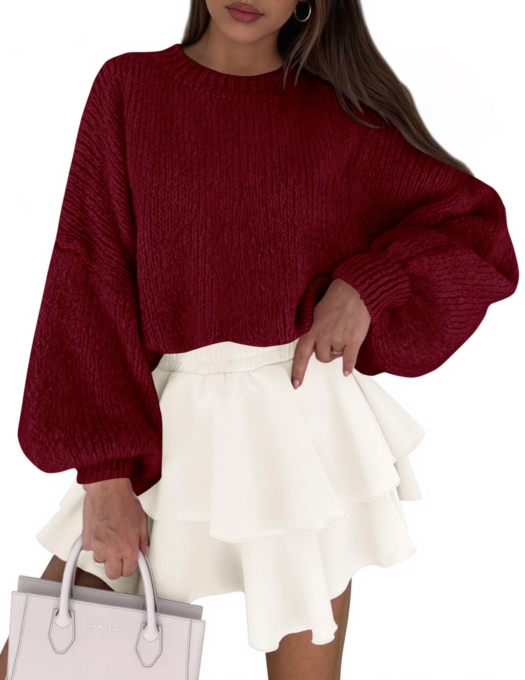 Women's Chunky Knit Oversized Pullover Sweaters