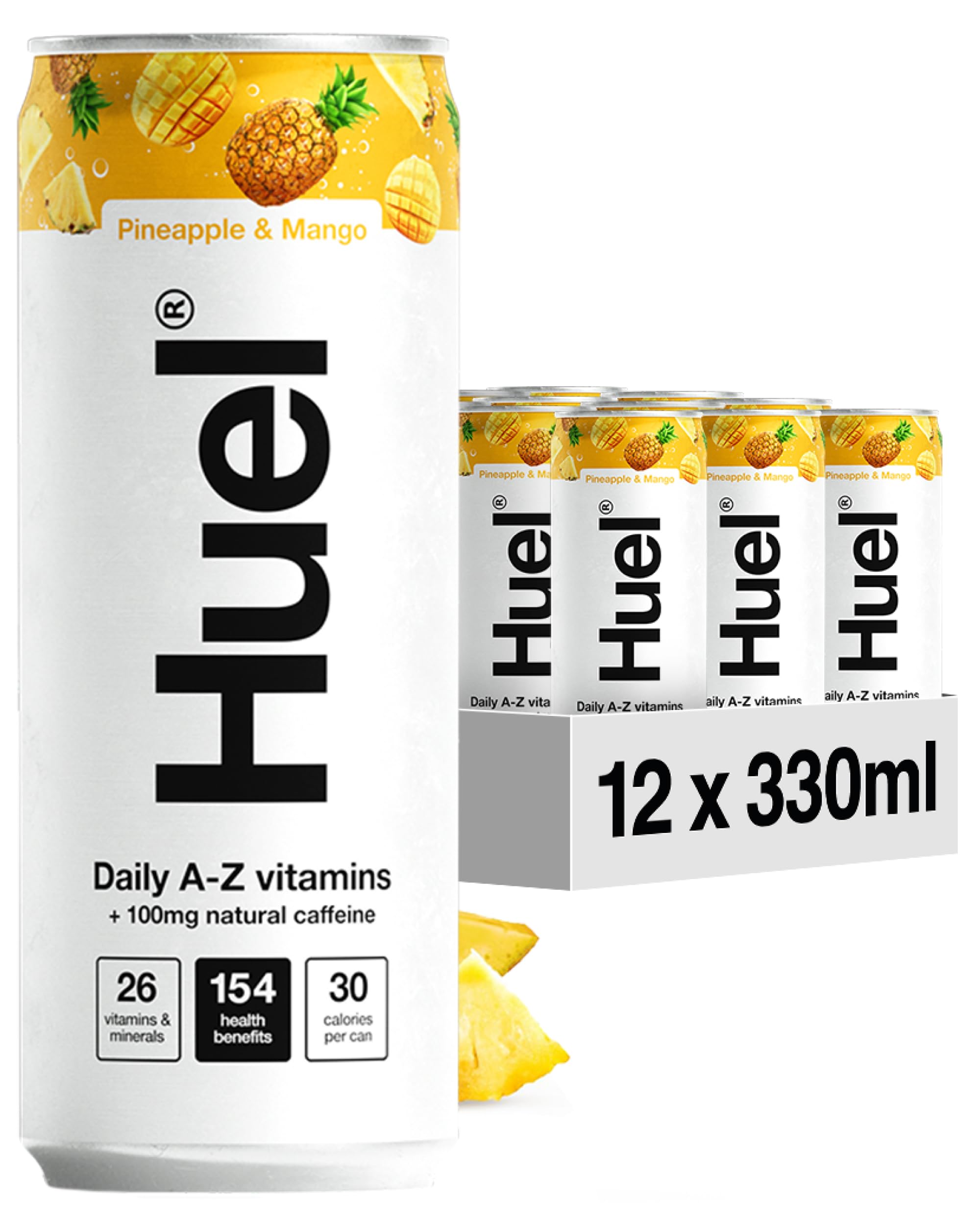 Huel Daily A-Z Vitamins | 12x330ml Energy Drink | Pineapple & Mango