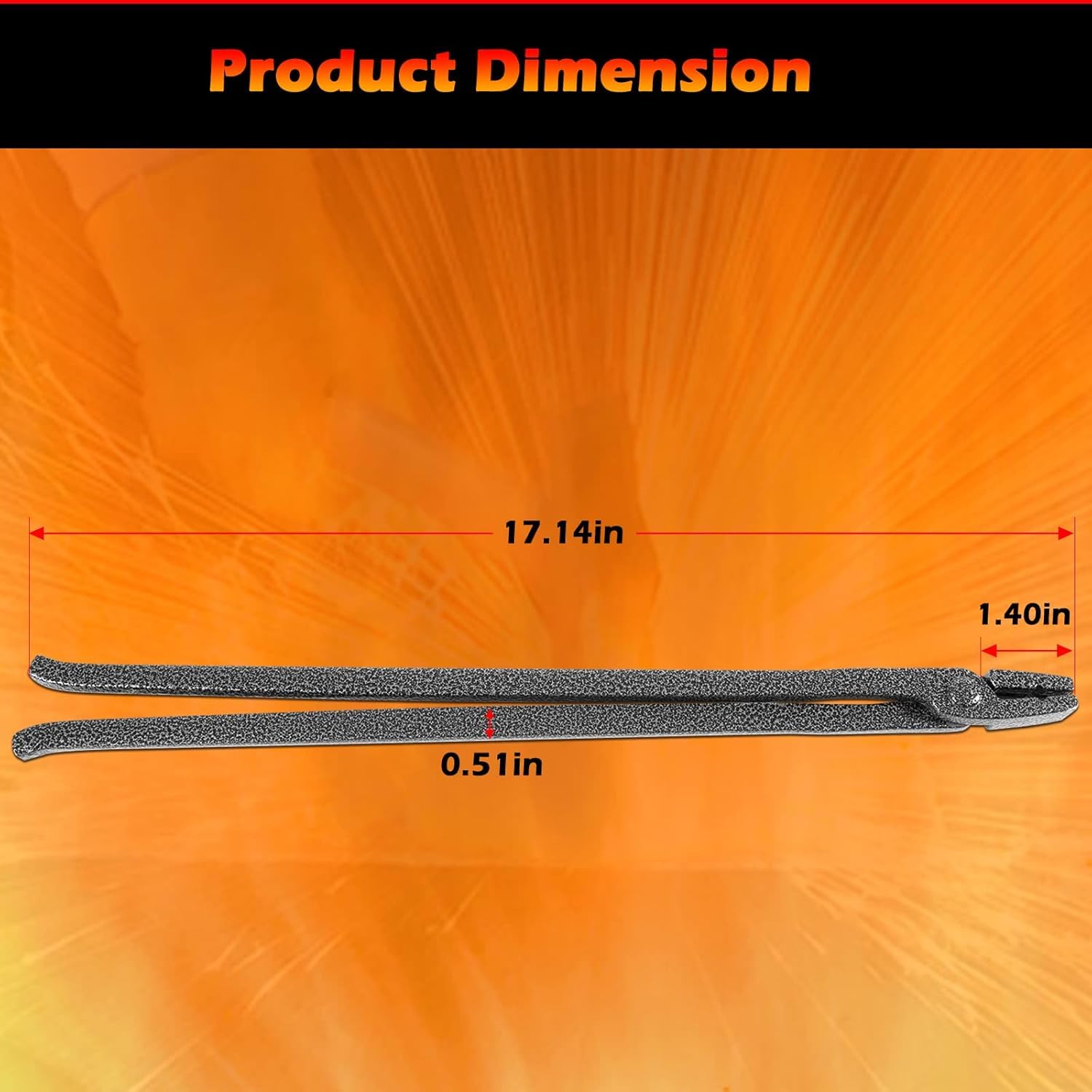 Schmiedezange 1/4 Zoll (6,3 mm) für Flach-, Vierkant- & Rundmaterial | Geschmiedet Flachbackenzange | 43 cm Länge
