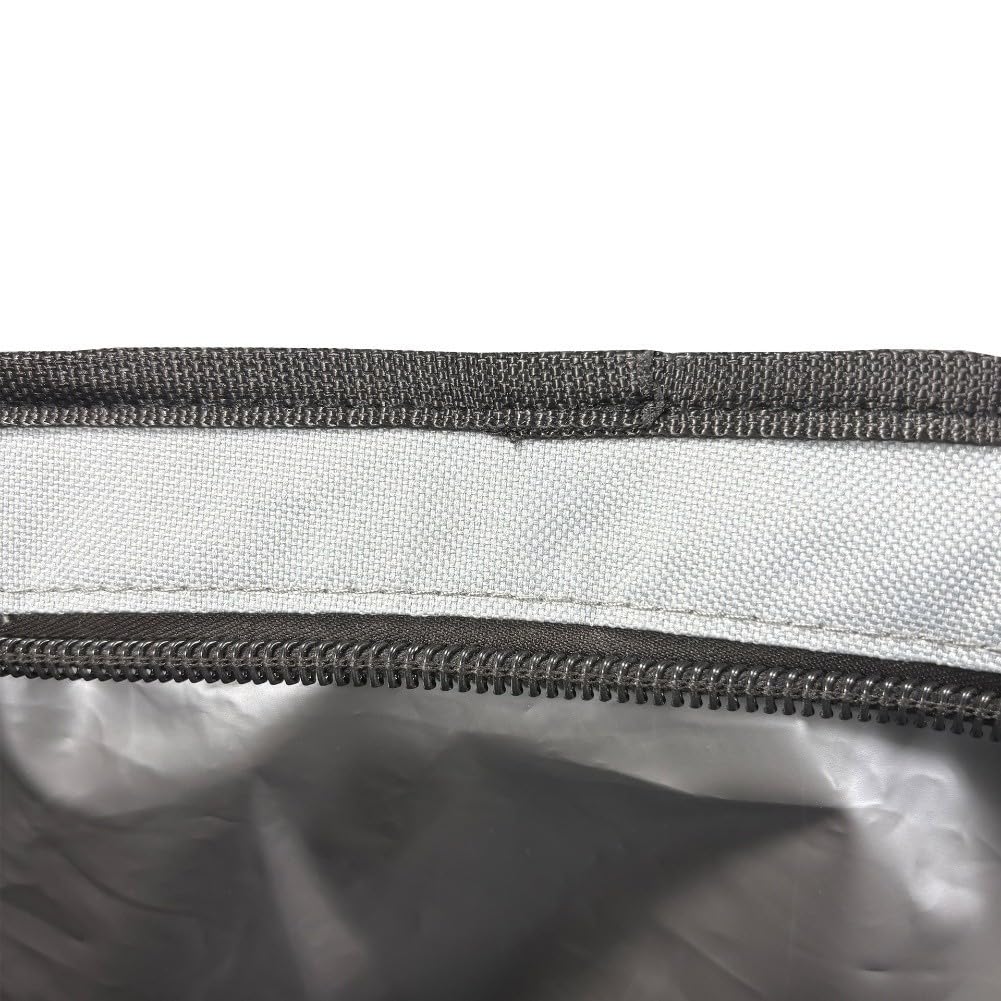 Bolsa térmica de transporte de alimentos diseñada para actividades al aire libre con asas dobles en la parte inferior reforzada y amplio volumen interno (amarillo)