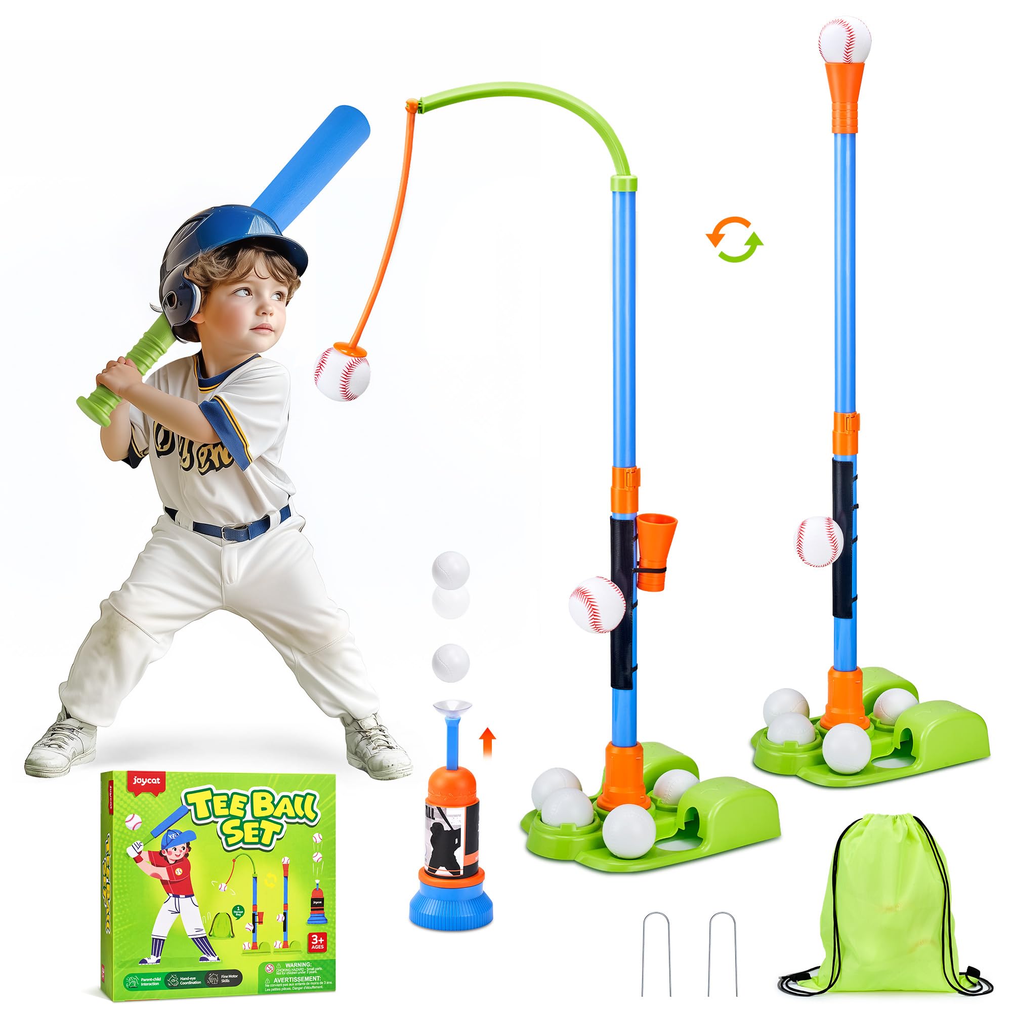 Amazon.com: JoyCat 3-in-1 T Ball Set for Kids 3-5,Toddler Baseball
