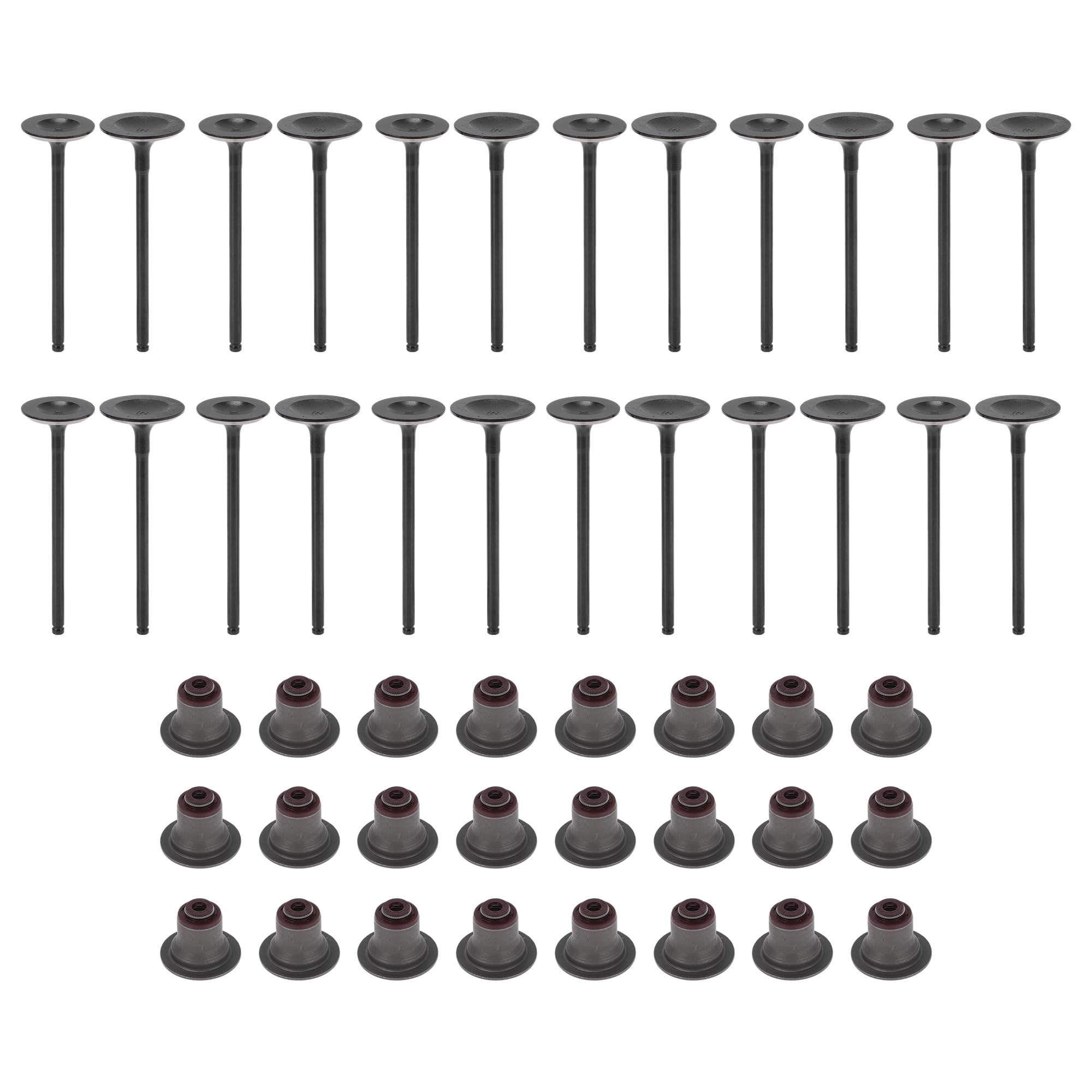 A ABSOPRO No.222113c810 Motore Aspirazione Valvole Scarico Kit per Hyundai Sonata 3.3 2006-2010 24pz Paraolio Valvole Aspirazione Aria-Scarico 1 Set