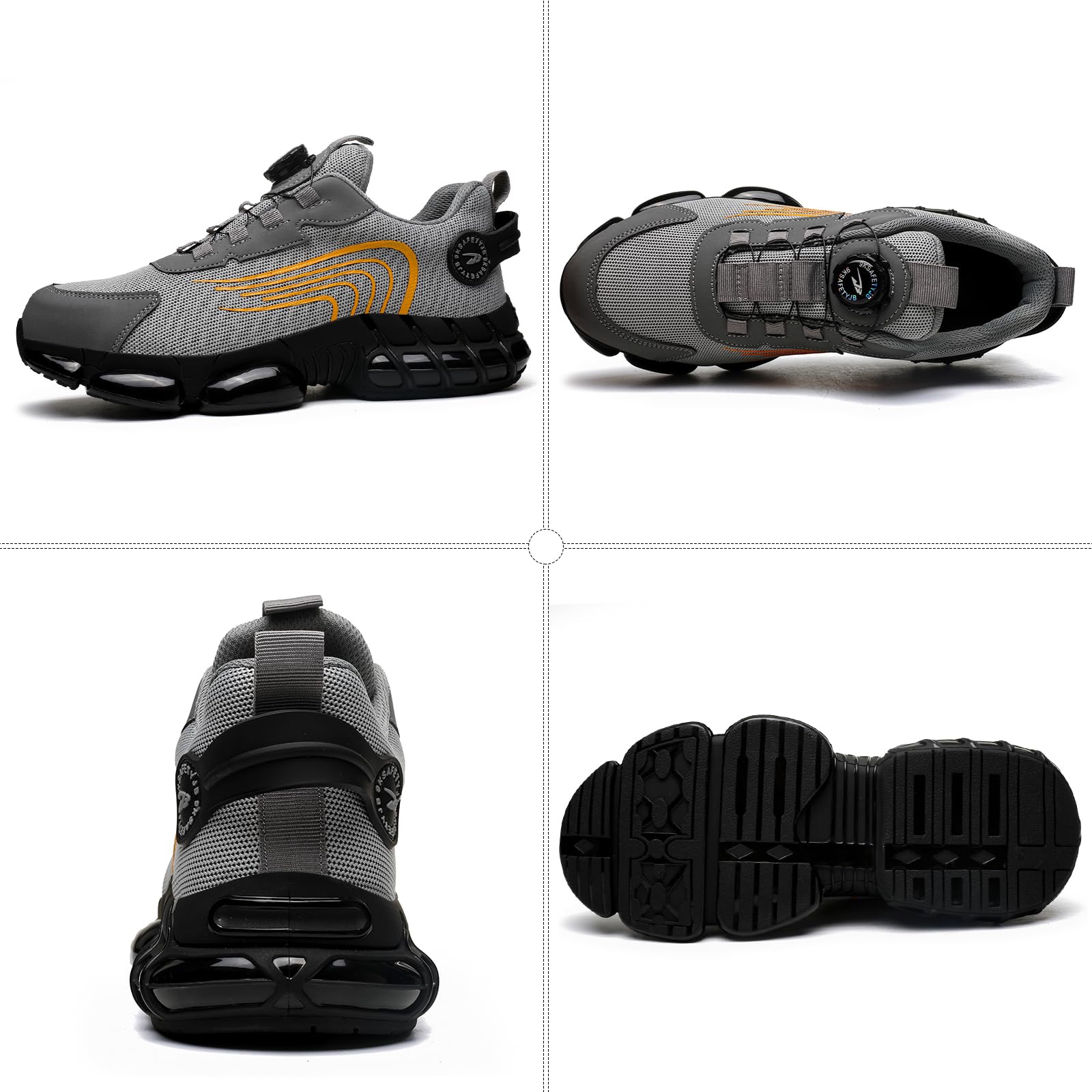 Sicherheitsschuhe Herren Damen Stahlkappe Sneakers Leichte Atmungsaktive Rutschfeste Arbeitsschuhe 36-46 EU