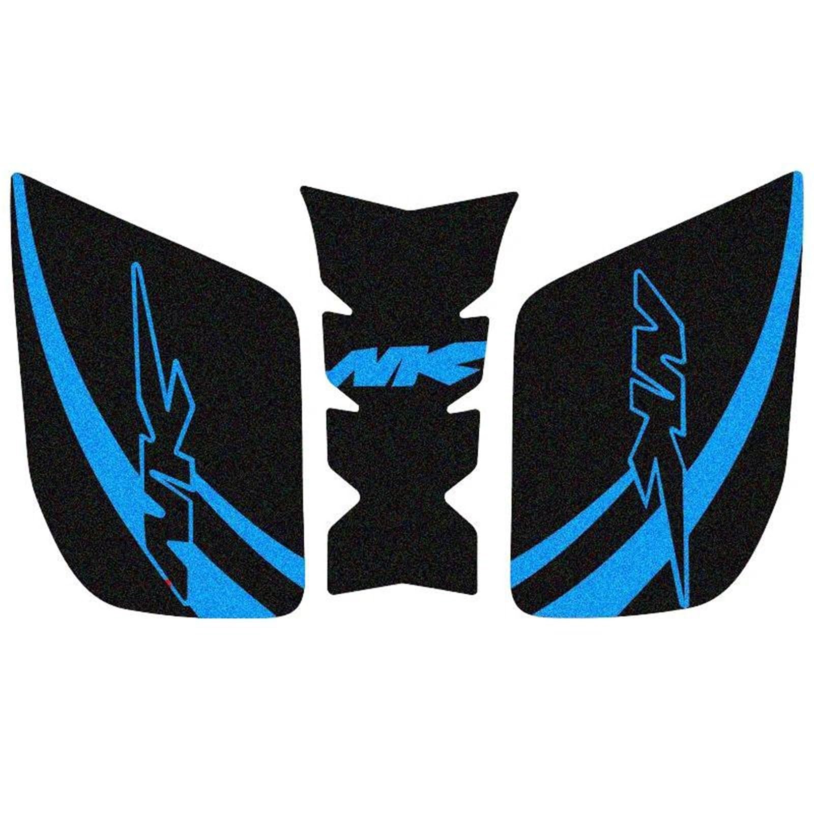 Motorcycle Anti Slip Tank Pad Sticker Gas Knee Grip Traction Side Decal Protector for CFMOTO 250NK NK400 NK650(Blu)