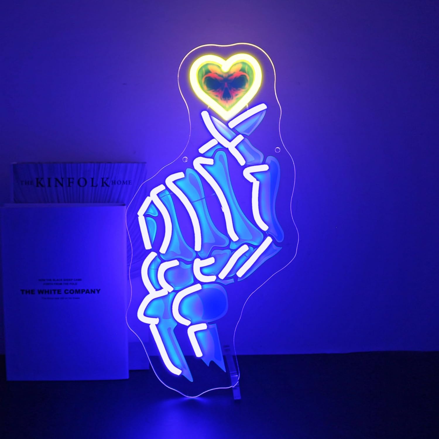Neon Sign, Hand Neon Signs for Wall Decor - Love LED Signs for Bedroom, Man Cave, Party, Club, Bars - USB Powered Light Up Sign Decorations