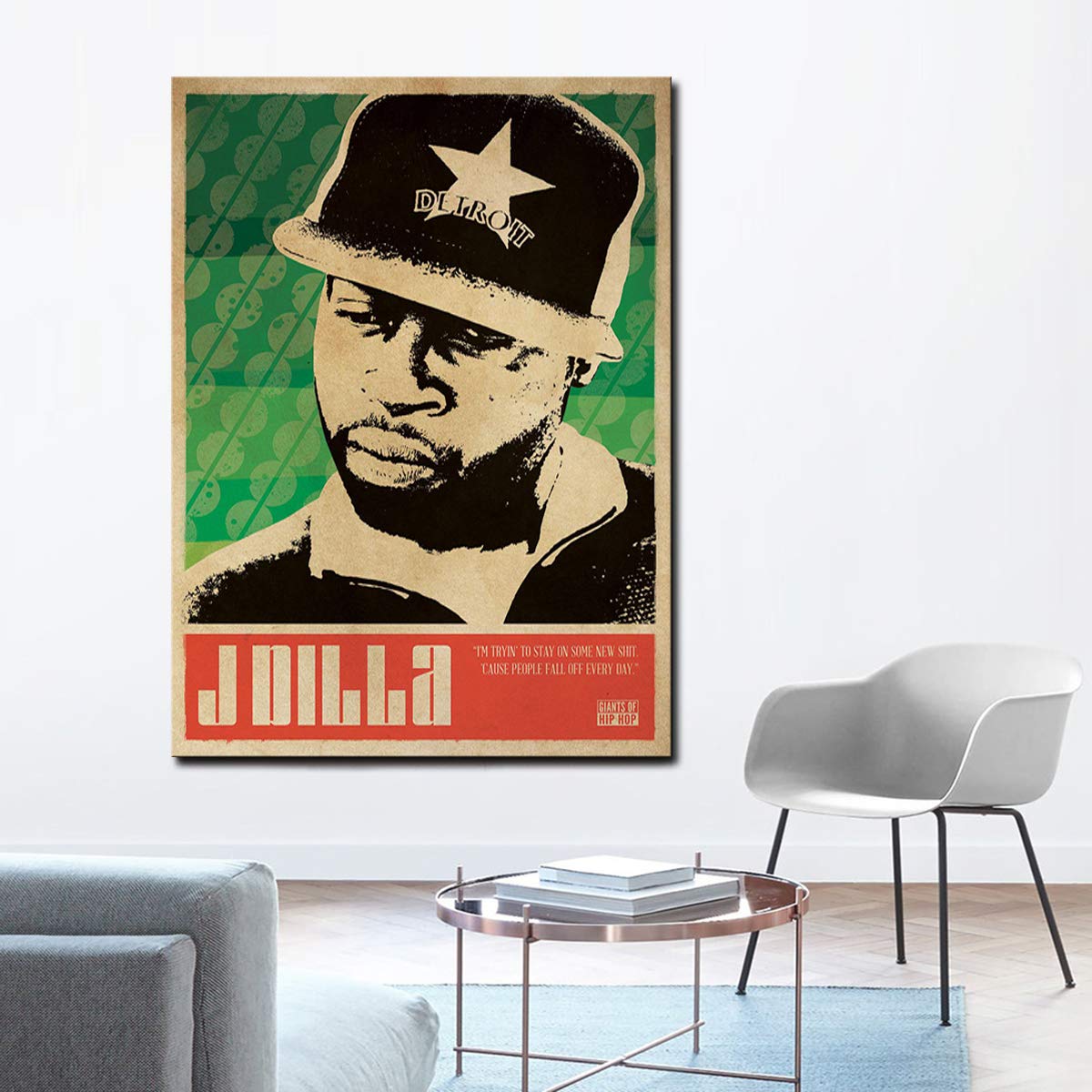 J Dilla poster, J Dilla vintage hip hop music poster print