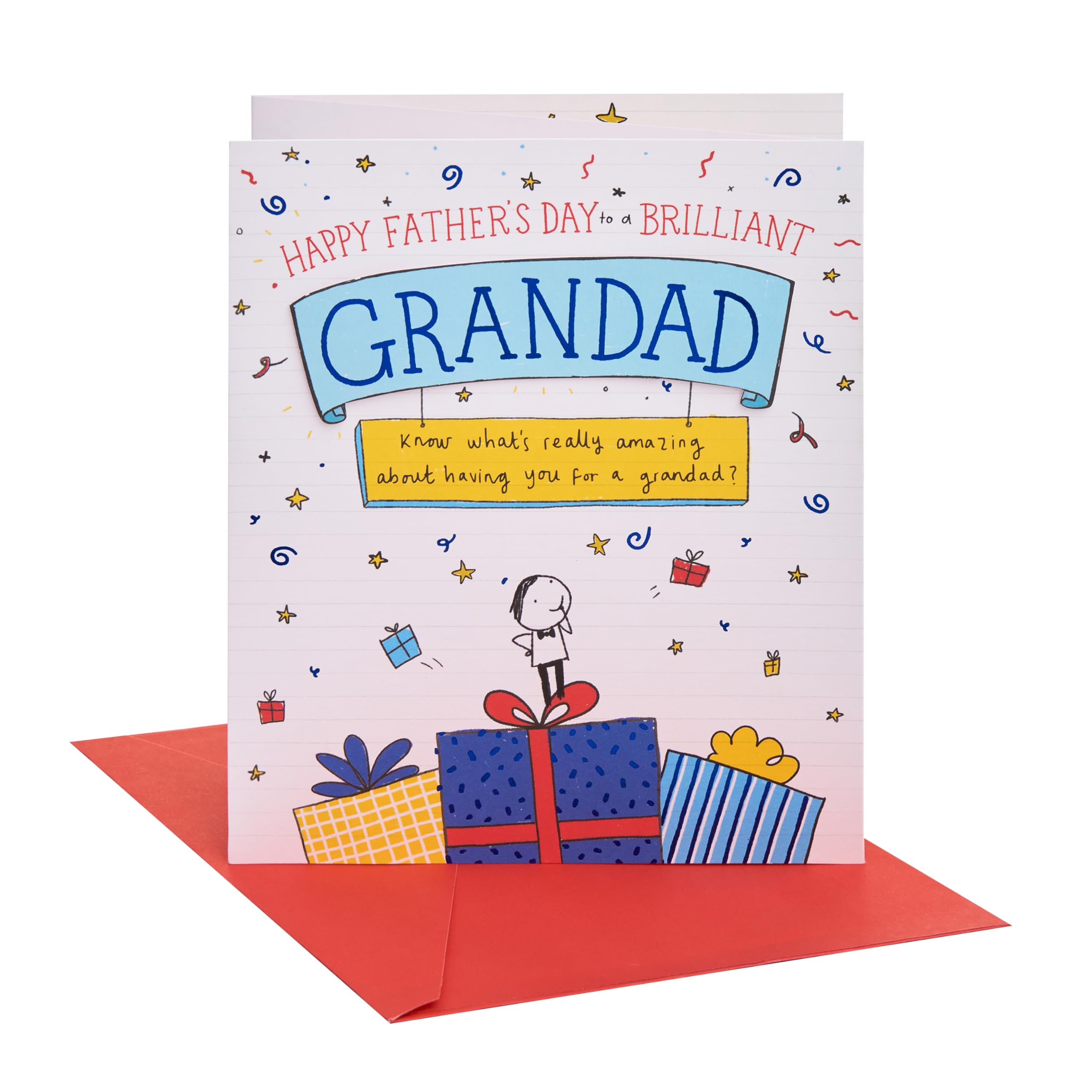 UK Greetings | Father's Day Card for Grandad | Card for Dad, Grandad, Husband | Him, Boys, Men | Oodles Design | With Envelope | 15.9 x 18.4 cm