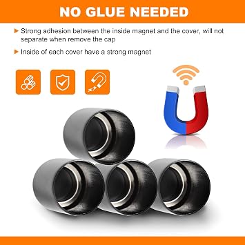 4 PCS Detachable Docking Hardware 4 Point Covers Kit Magnet Cover Kit Vivid Black Compatible wiht Harley Touring Electra Glide, Street Glide,Road Glide, Road King 2009-2026